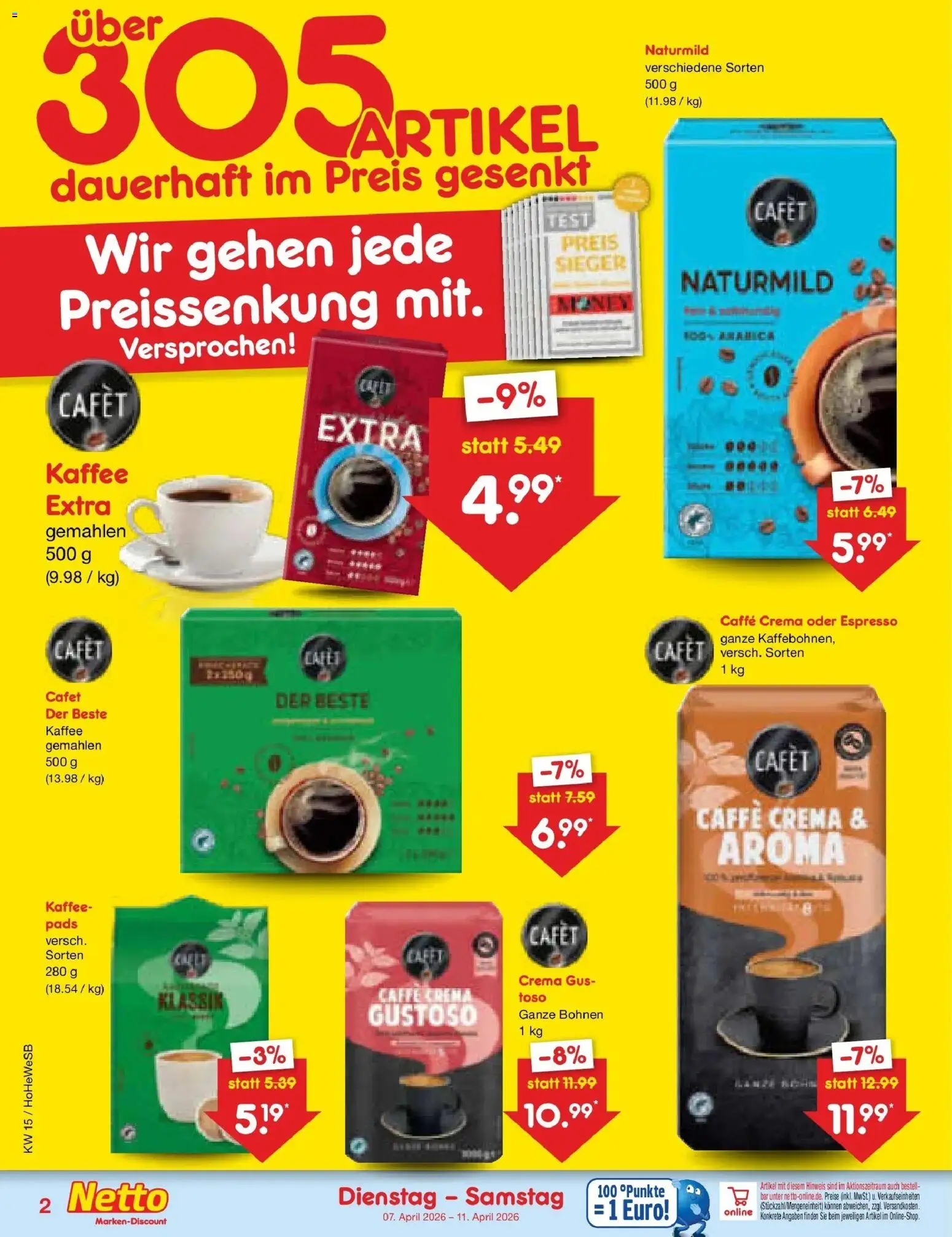Netto Marken-Discount Prospekt Hamburg	 – gültig ab 07.04.2026 | Seite: 26 | Produkte: Kaffee