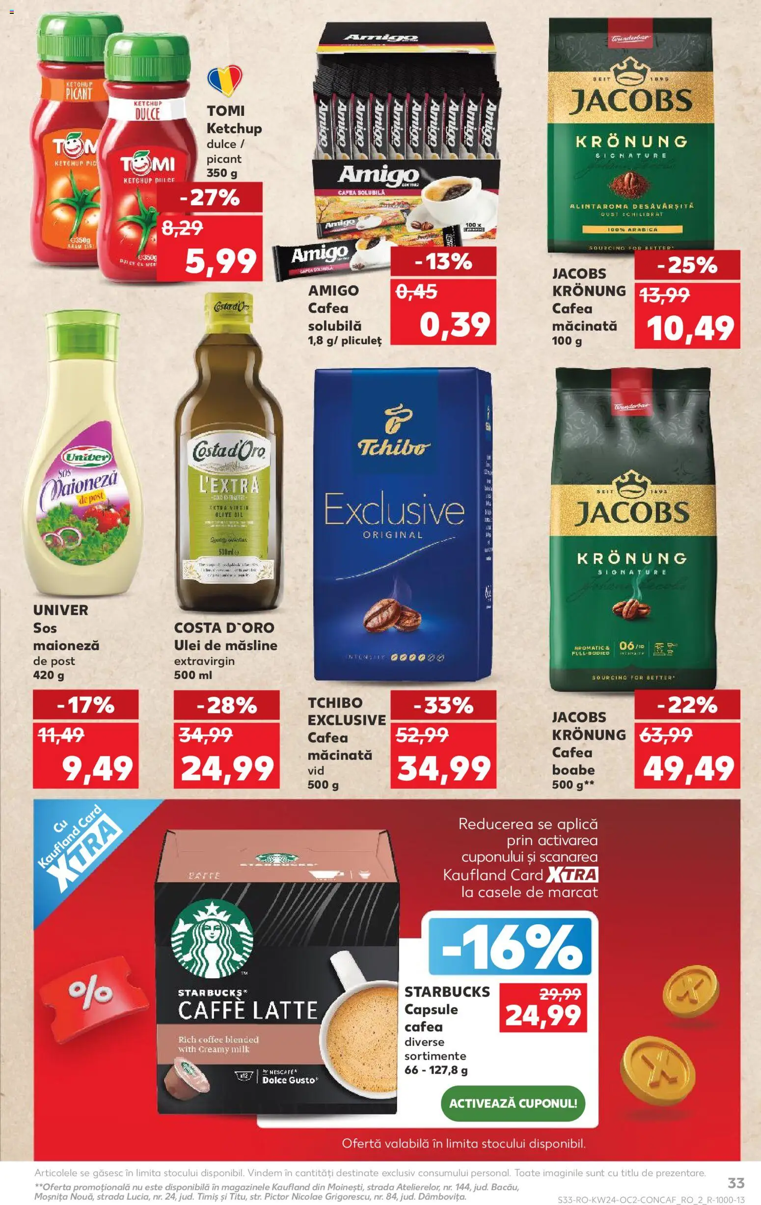 Kaufland RO akciós ujság - amely érvényes a következő dátumtól: 10.06.2026 | Oldal: 33 | Termékek: Nescafé, Ketchup