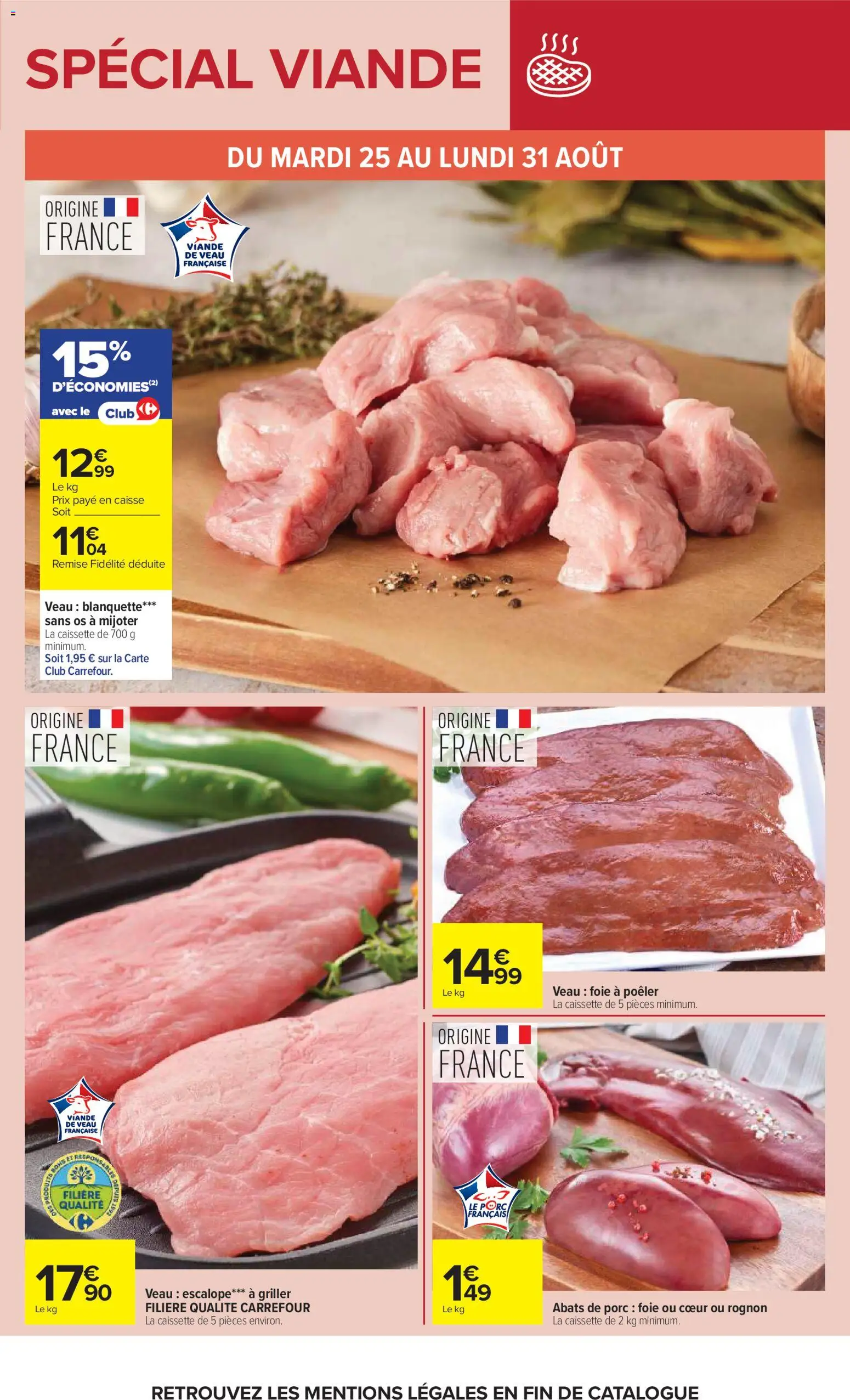 {H1} | Page: 23 | Produits: Viande de veau, Viande, Porc, Foie