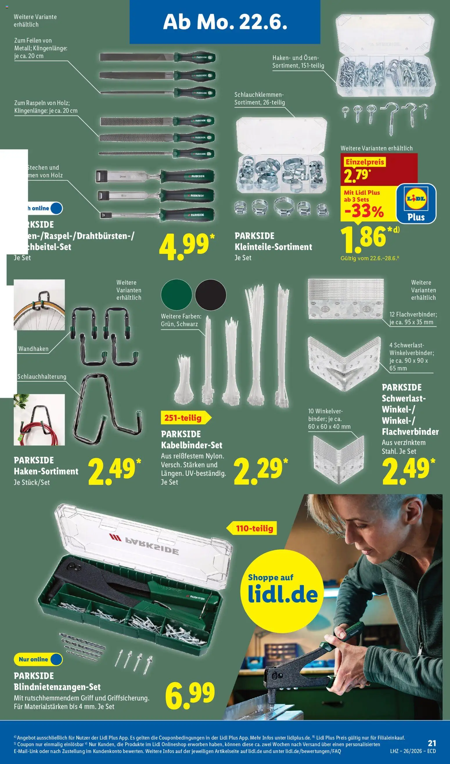 Lidl Německo leták od 22.06.2026 | Strana: 19 | Produkty: Parkside