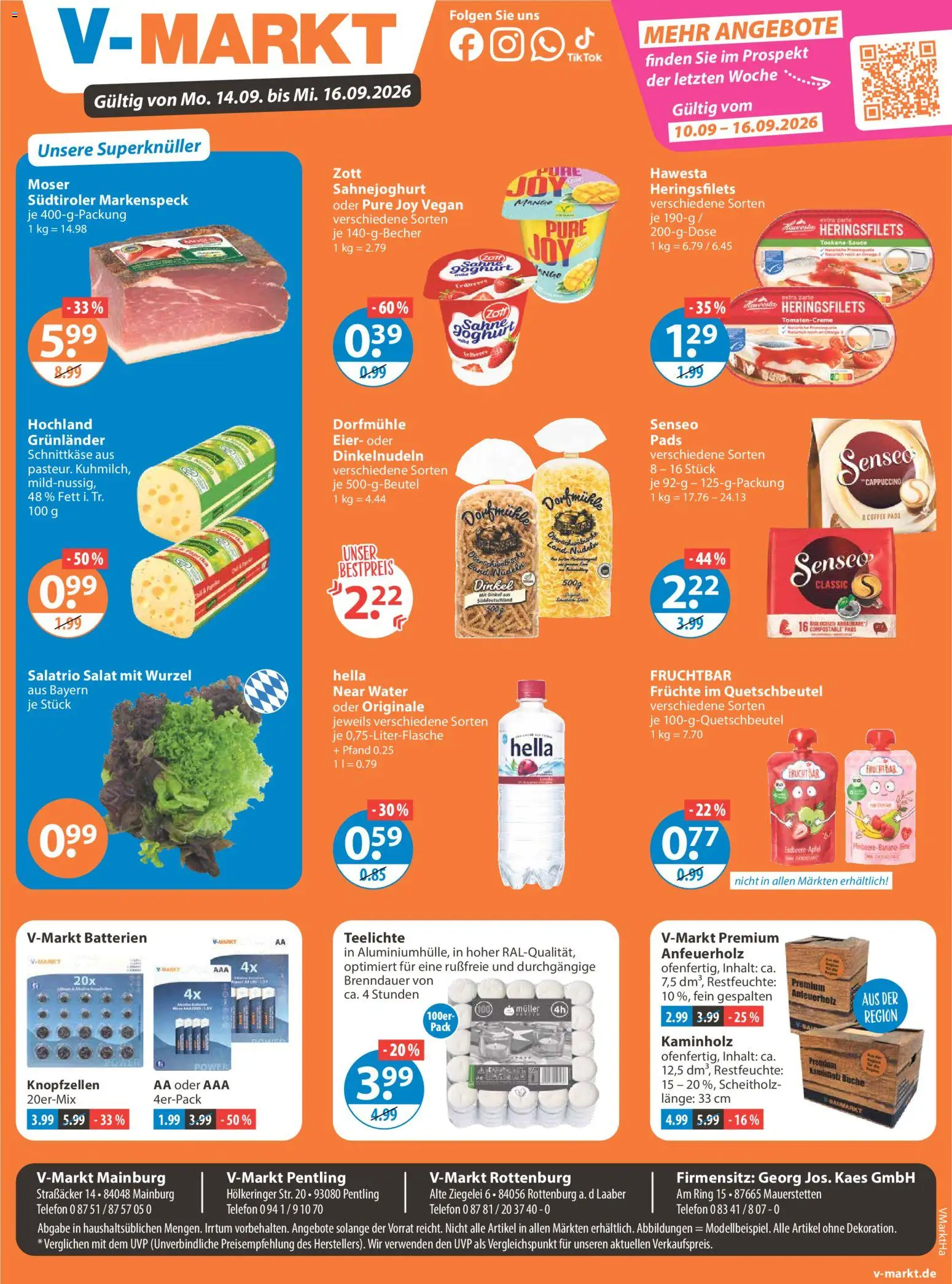 V-Markt Angebote – gültig ab 10.09.2026 | Seite: 27 | Produkte: Eier, Grunlander, Hella, Salat