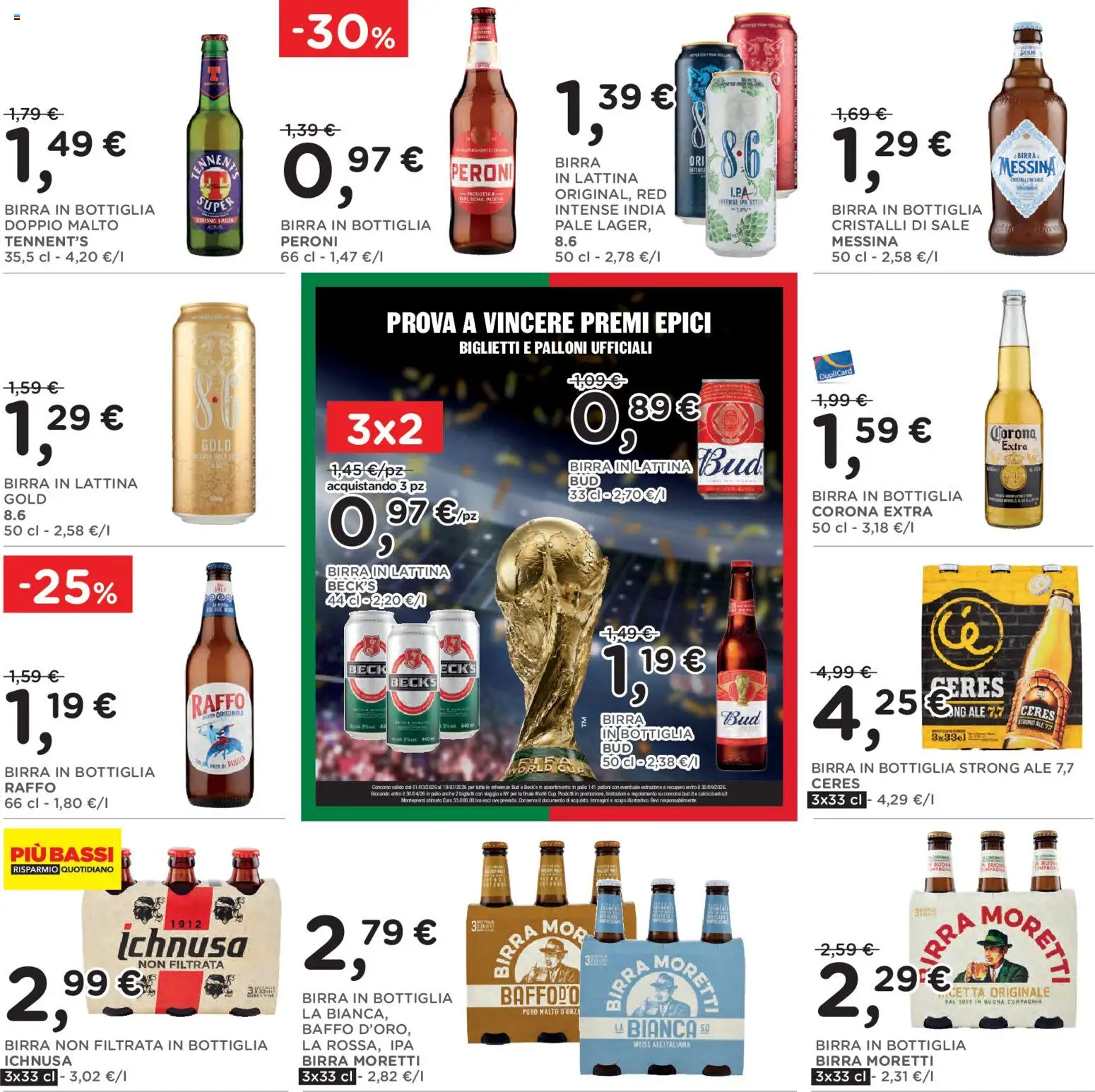 Volantino Poli del 17/06/2026 | Pagina: 25 | Prodotti: Tennent's, Sale, Birra Moretti, Bottiglia