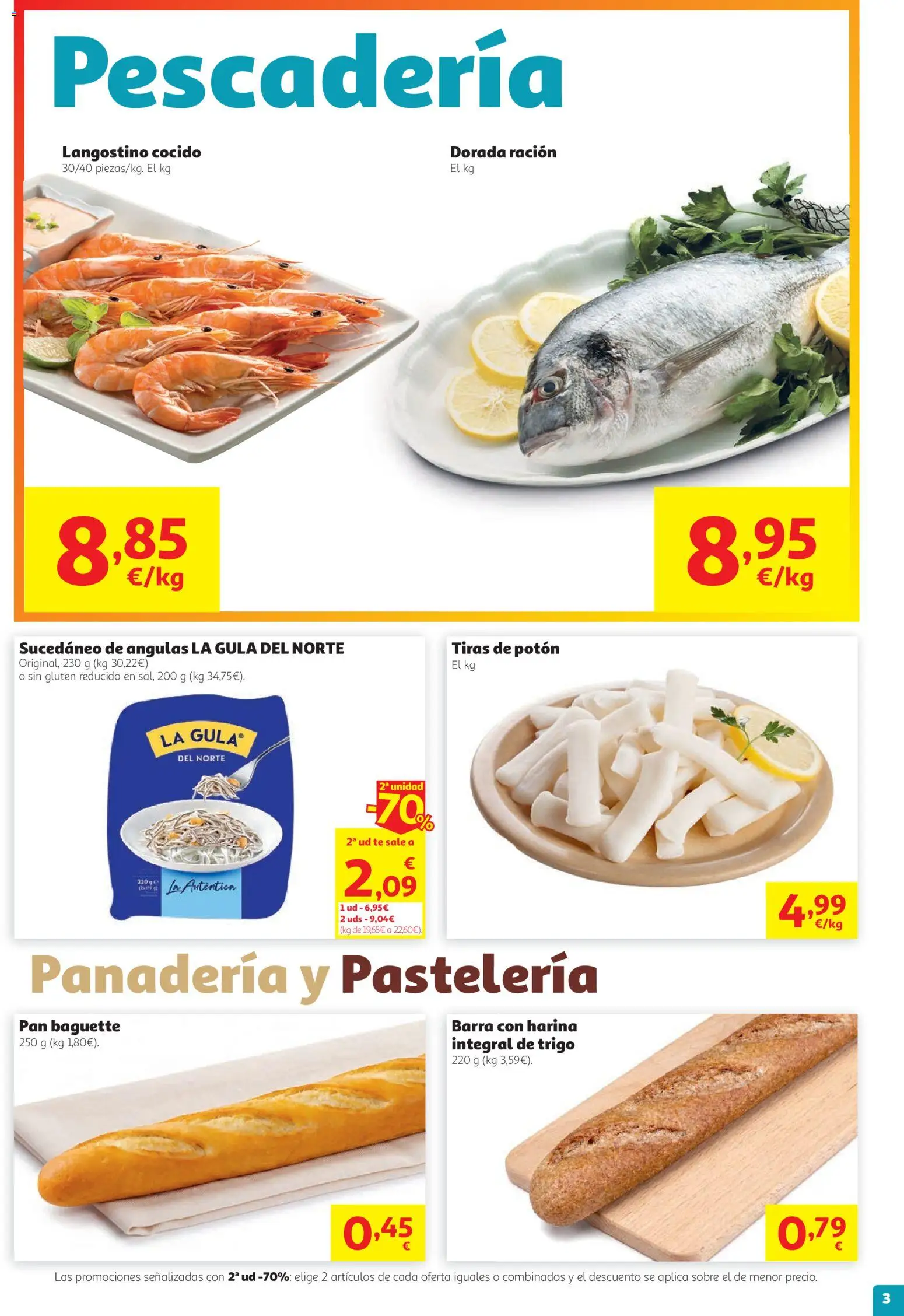 Alcampo Superstore Nacional │ válido desde el 27/08/2026 | Página: 3 | Productos: Baguette, Pan, Harina, Té
