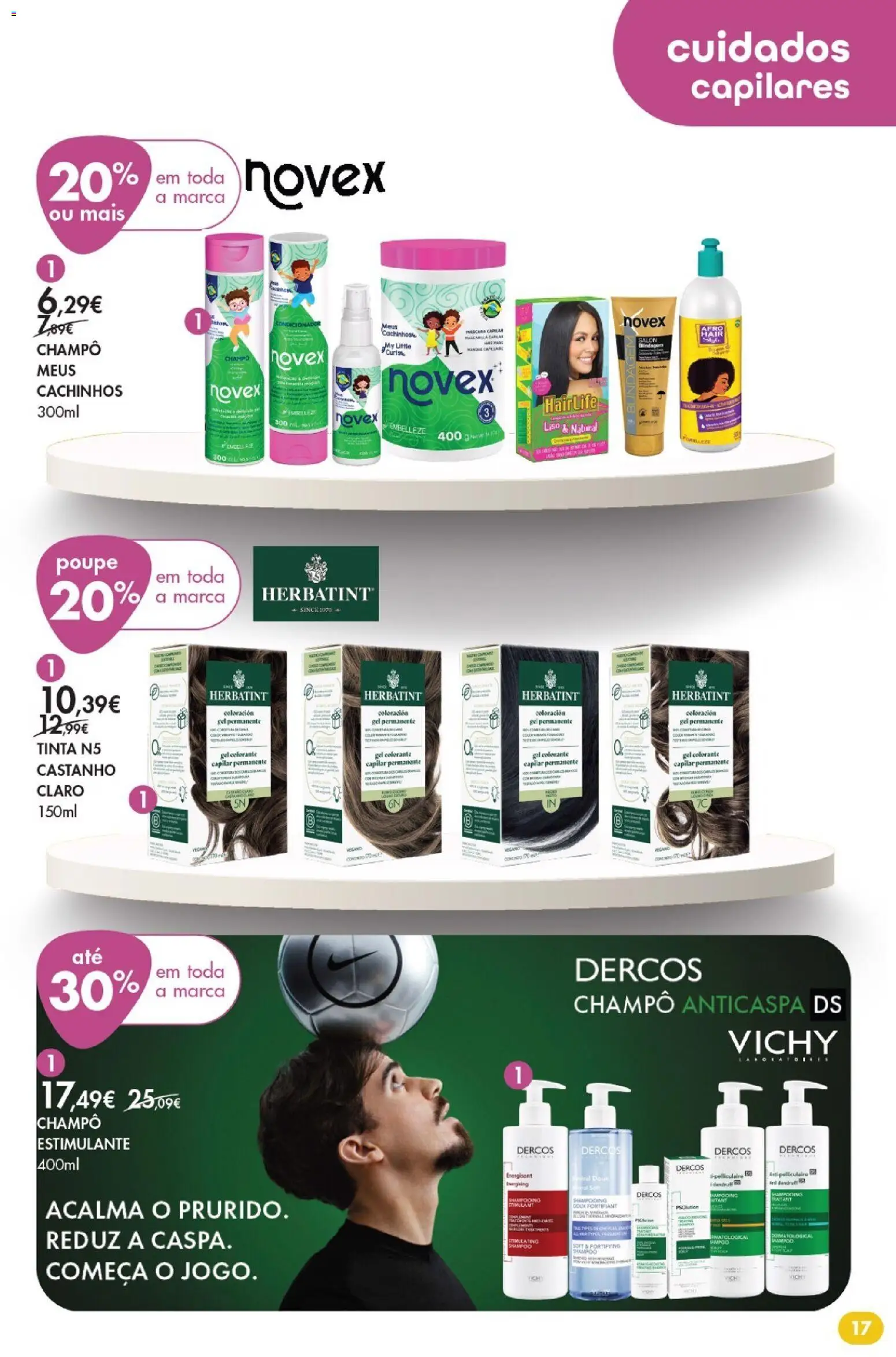 Pingo Doce Bem Estar Verão 2 Lojas │ válido de 14/07/2026 | Página: 17 | Produtos: Shampoo, Tinta, Condicionador