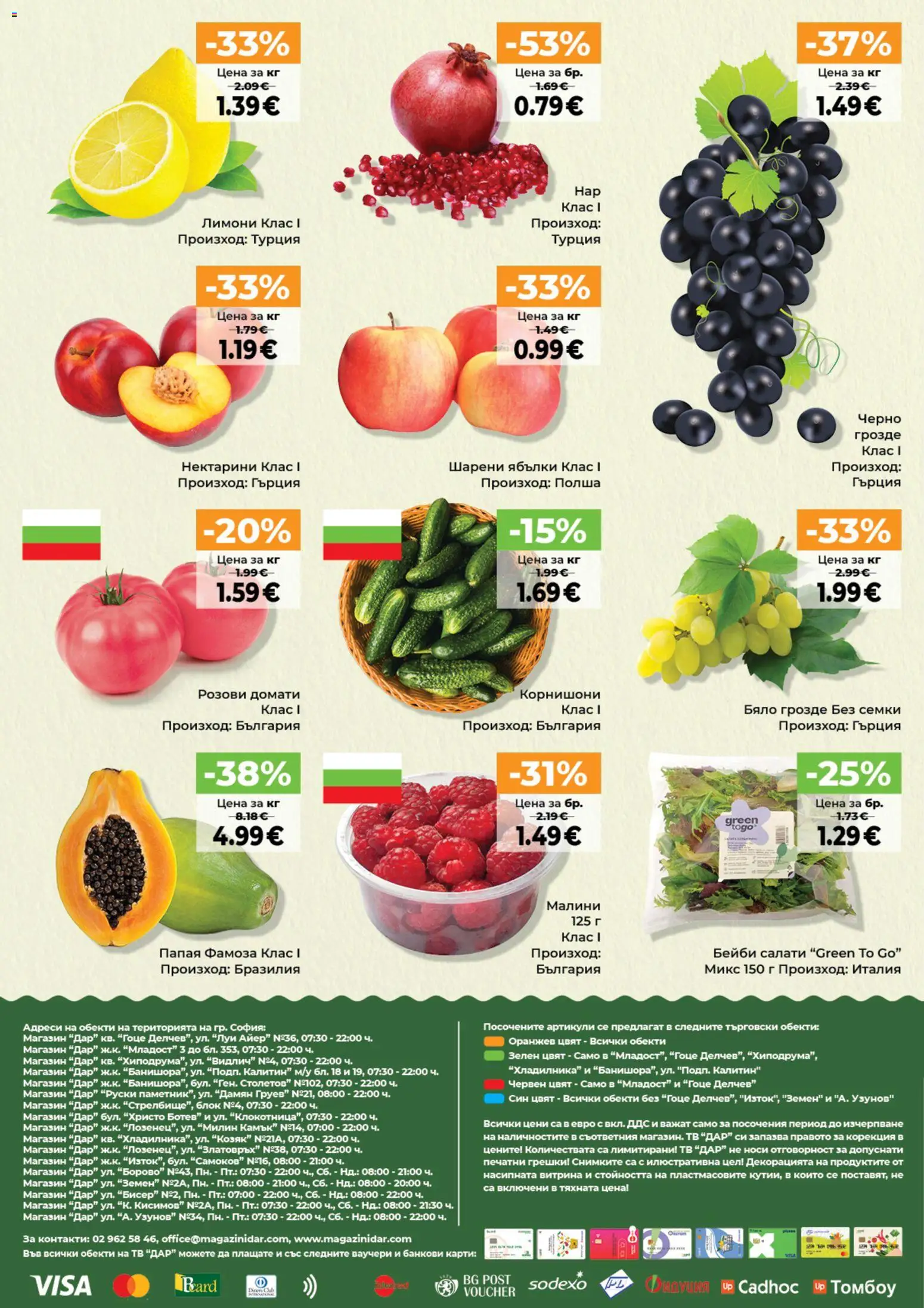 {H1} | Страница: 16 | Продукти: Грозде, Тв, Лимони, Малини