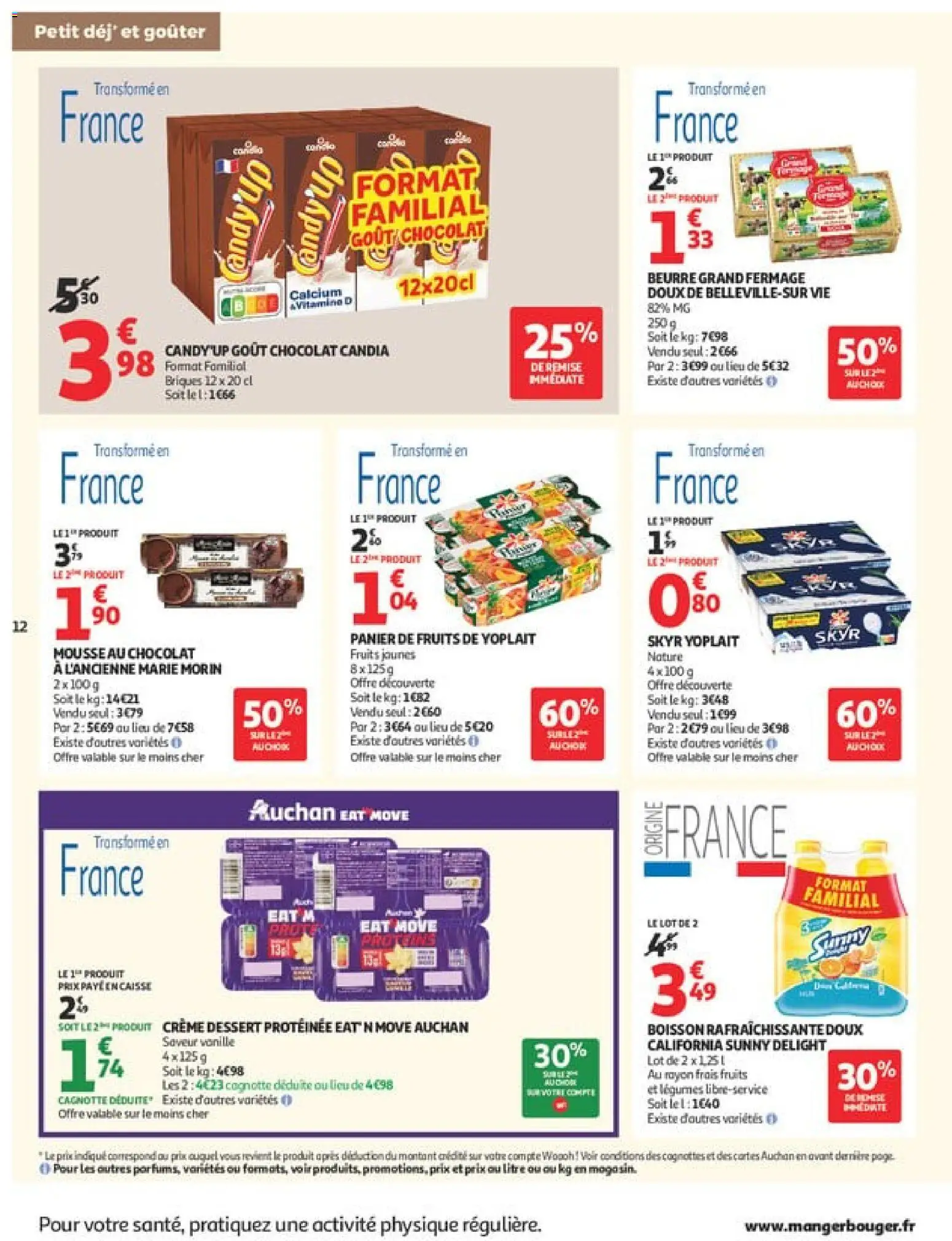 {H1} | Page: 12 | Produits: Mousse, Briques, Chocolat, Skyr