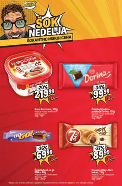 Maxi katalog Šok nedelja - pregled Maxi kataloga - važi od 09.07.2026 | Strana: 10 | Proizvode: 7days, Kroasan, Eurocrem, Čokolada
