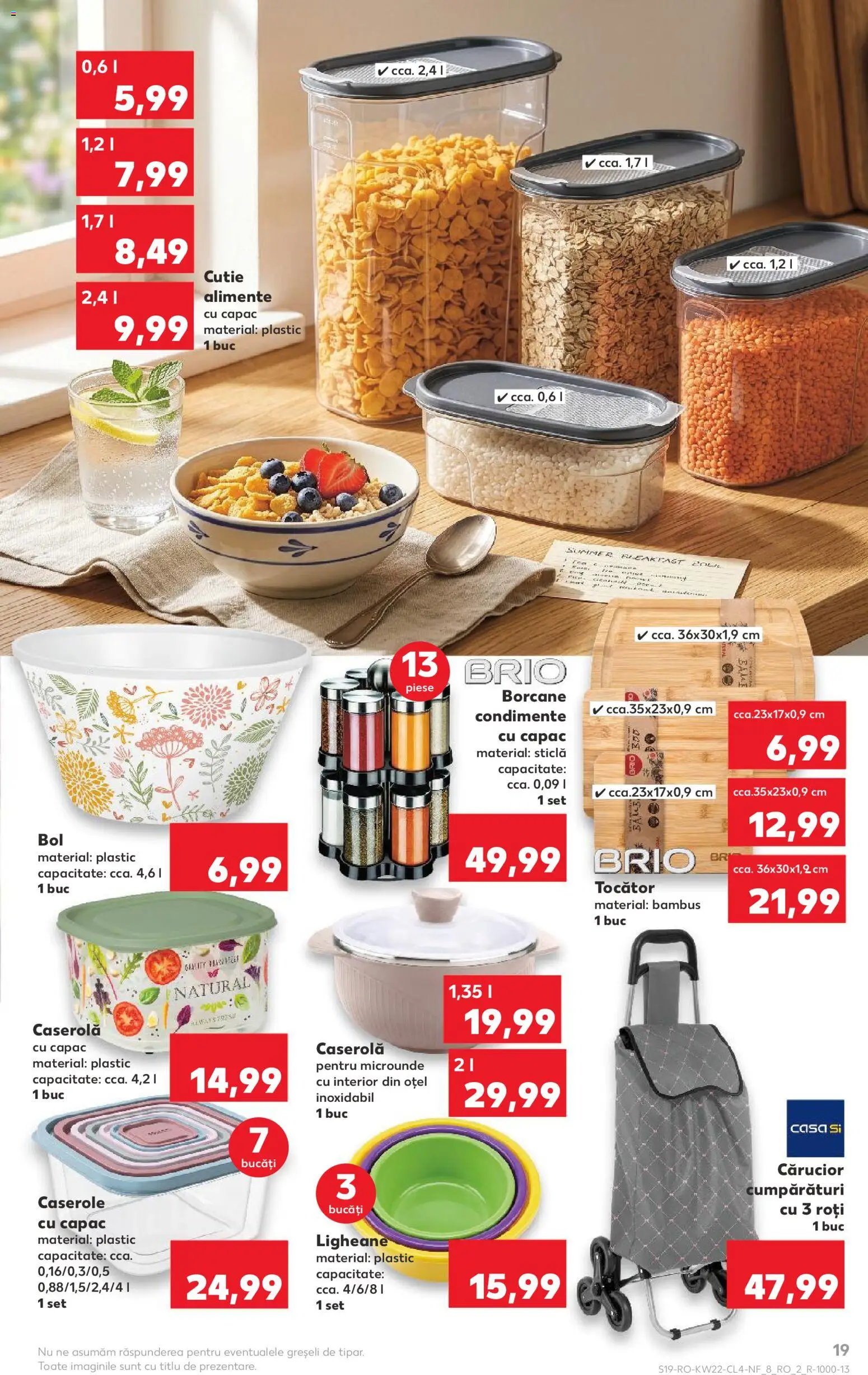Noul catalog Kaufland – valabil de la 27.05.2026 | Pagină: 19 | Produse: Caserole, Cutie, Tocător, Condimente