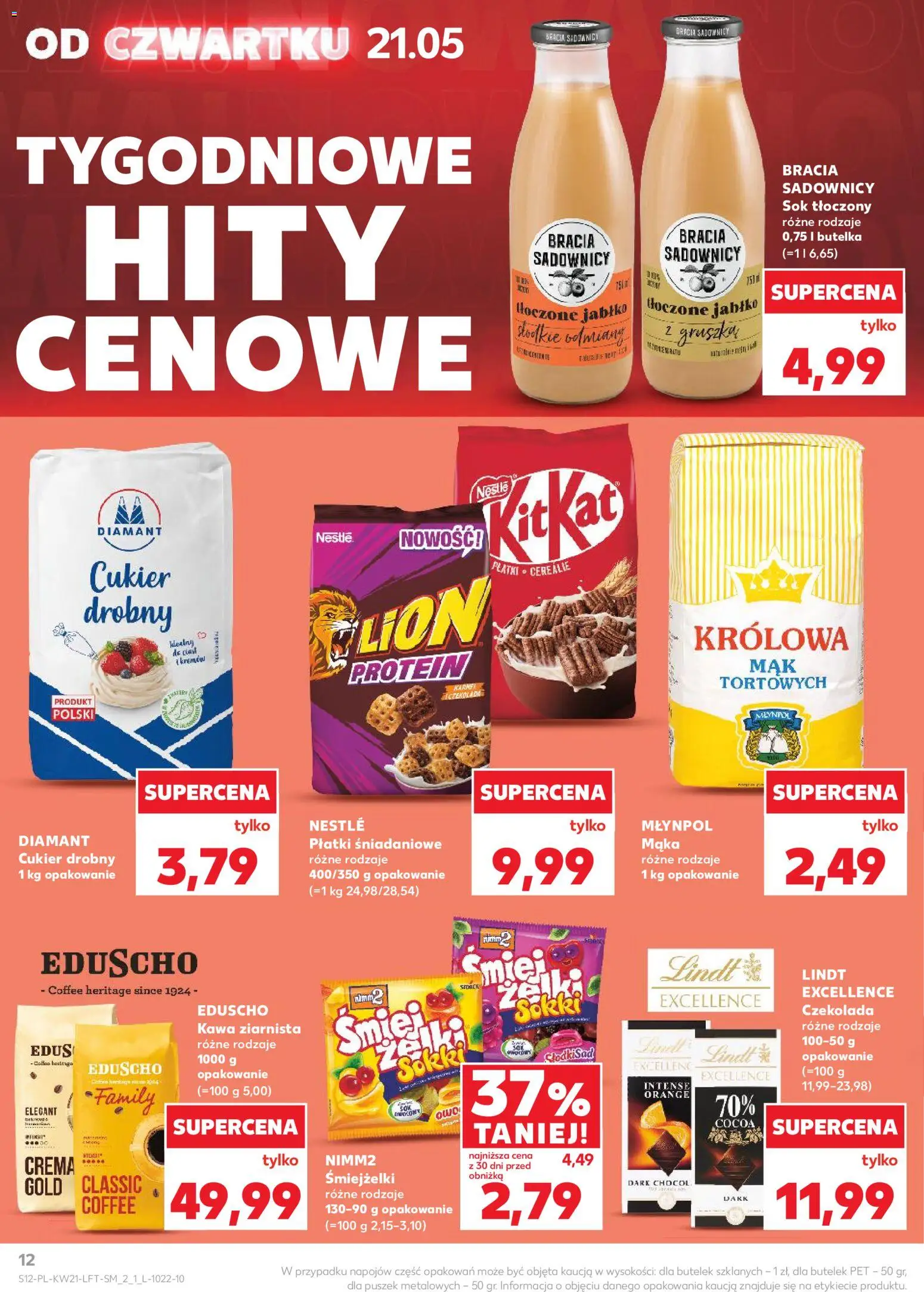 Kaufland gazetka od 21.05.2026 | Strona: 12 | Produkty: Kawa ziarnista, Kawa, Czekolada, Sok