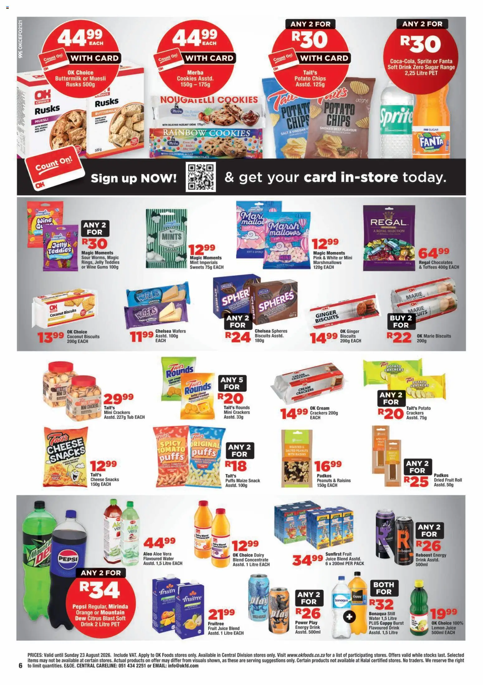 New OK Foods catalogue – valid from 12/08/2026 | Page: 6 | Products: Lemon juice, Peanuts, Fruit, Salt