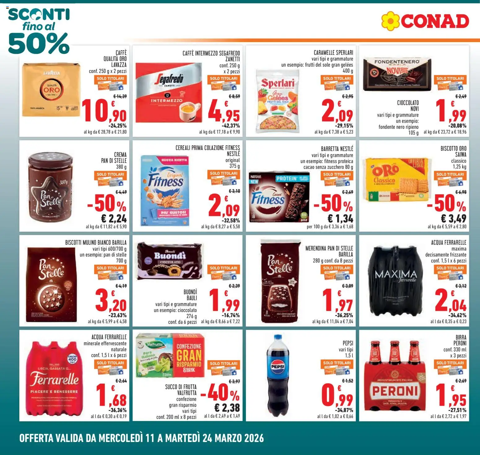 Volantino Conad del 11.03.2026 | Pagina: 4 | Prodotti: Caffè, Frutta, Lavazza, Succo di frutta