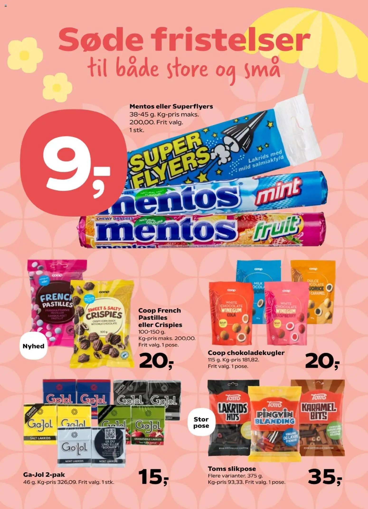 Super Brugsen tilbudsavis – gyldig fra 31/07/2026 | Side: 39 | Produkter: Chokoladekugler, Salt, Lakrids, Cola