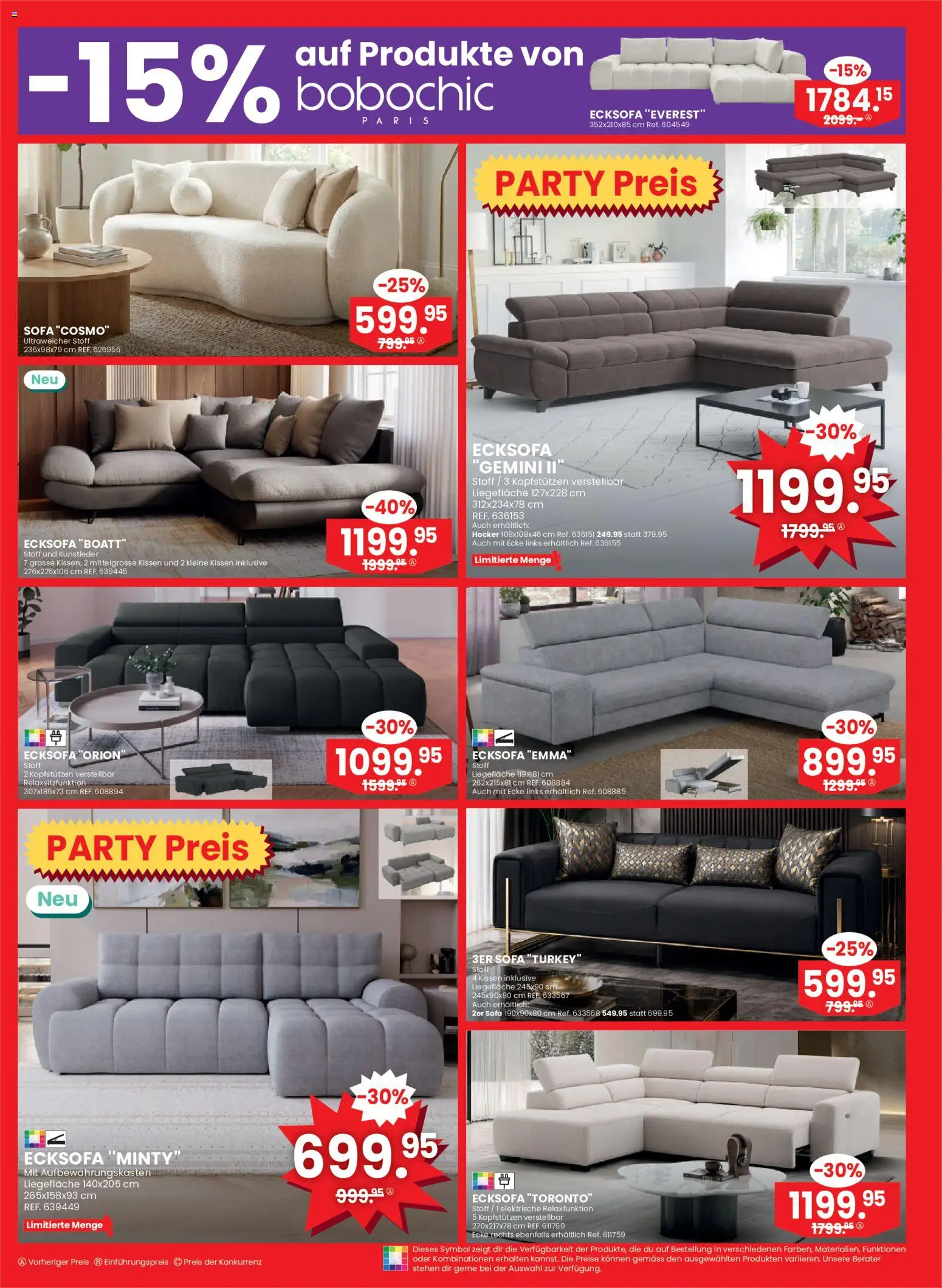 Conforama aktionen Nr 36 – gültig ab 02.09.2026 | Seite: 3 | Produkte: Hocker, Kissen, Sofa, Ecksofa