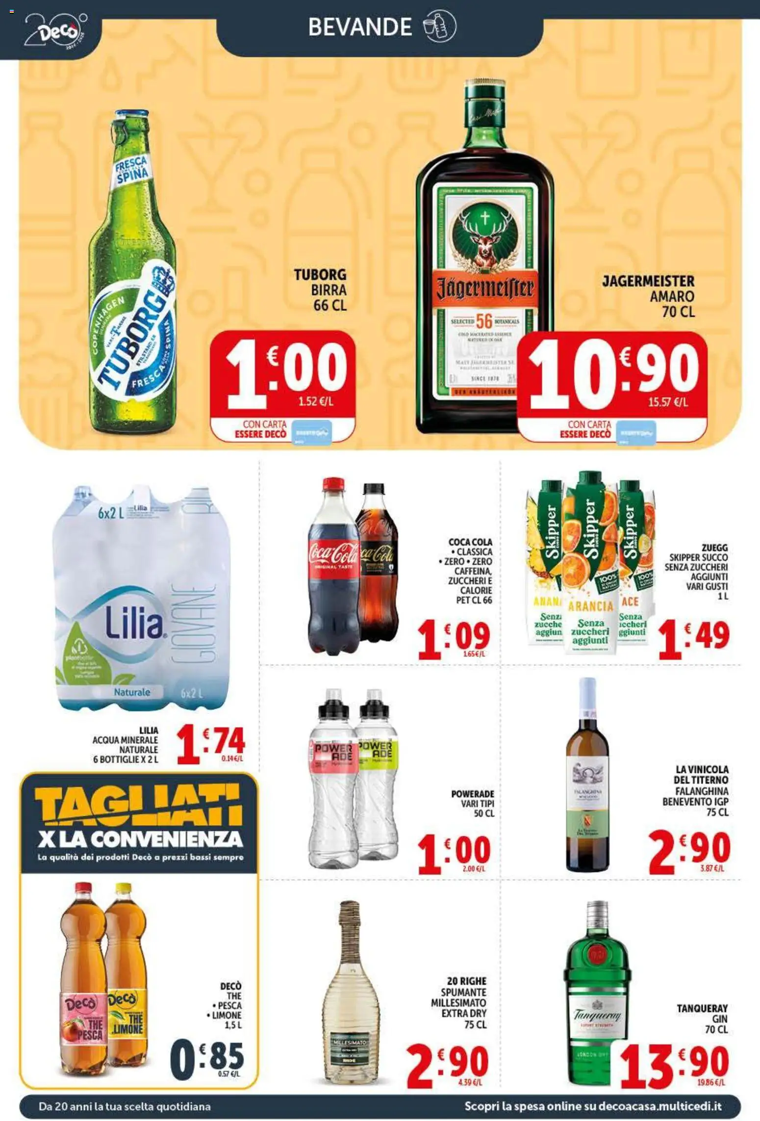 Volantino Decò del 20.05.2026 | Pagina: 10 | Prodotti: Succo, Spumante, Arancia, Amaro