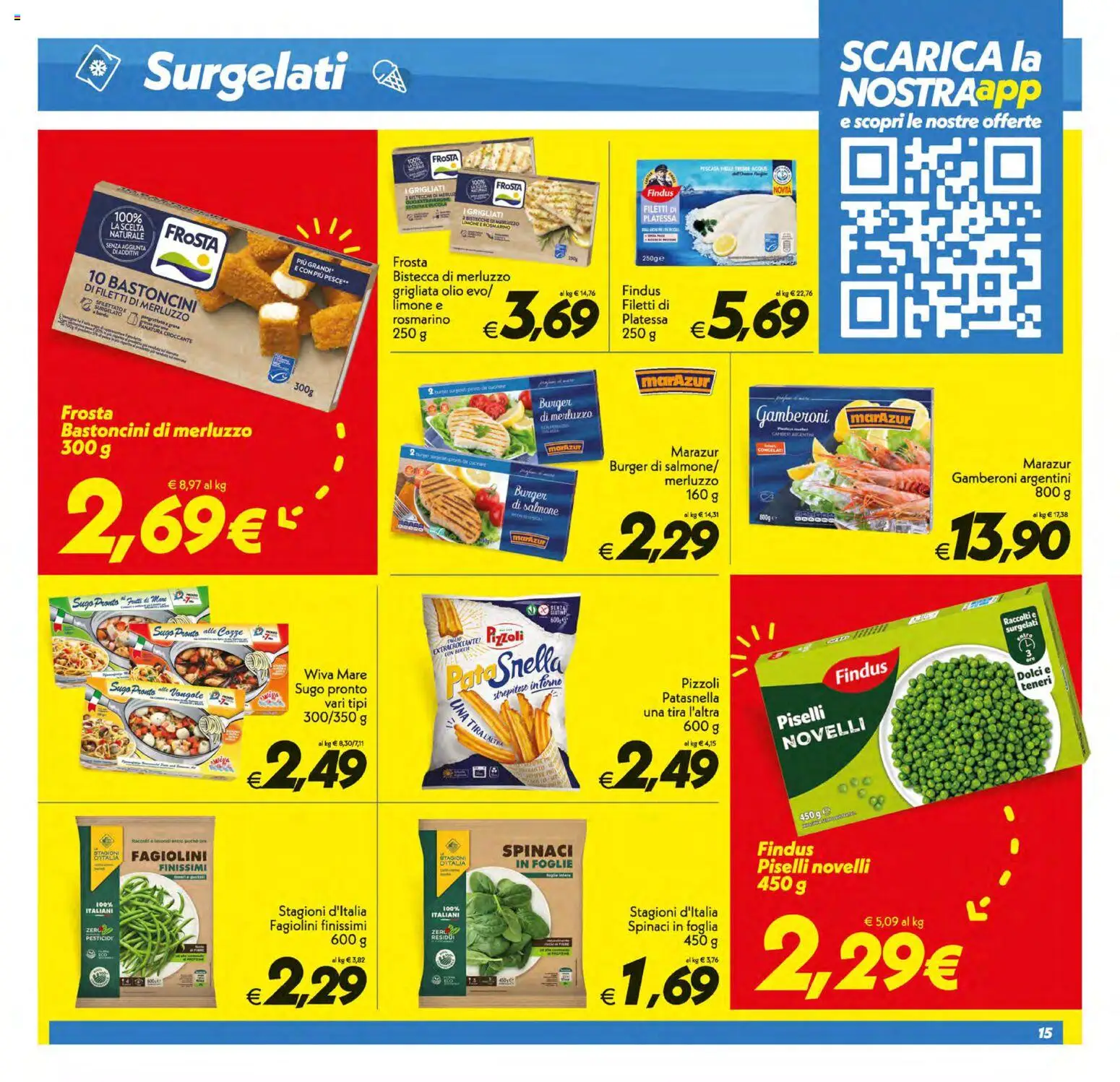 Volantino SuperConveniente del 10/07/2026 | Pagina: 15 | Prodotti: Rosmarino, Salmone, Merluzzo, Gamberoni
