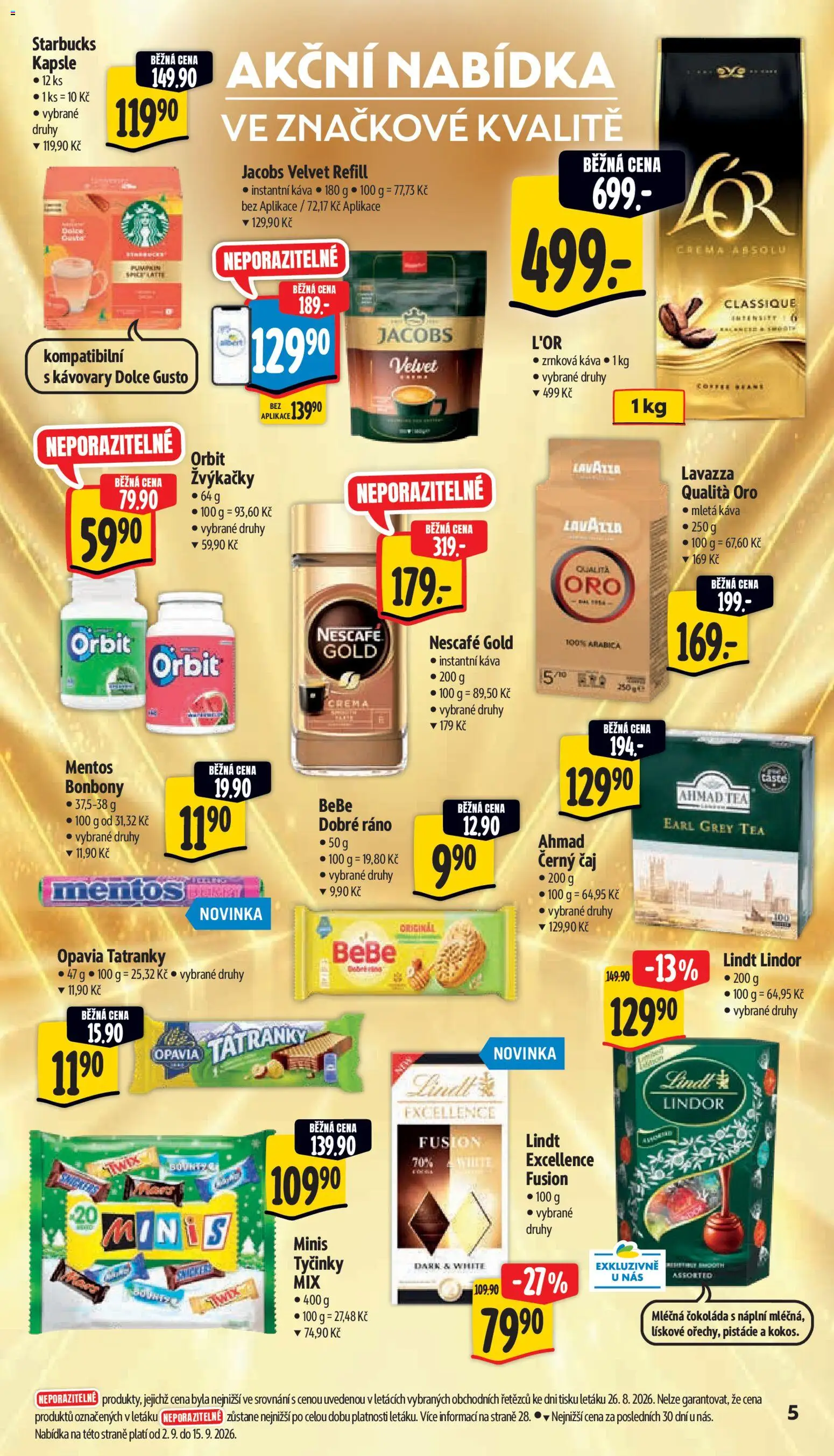 Albert leták - Hypermarket od 02.09.2026 | Strana: 11 | Produkty: Starbucks, Bonbóny, Žvýkačky orbit, Žvýkačky