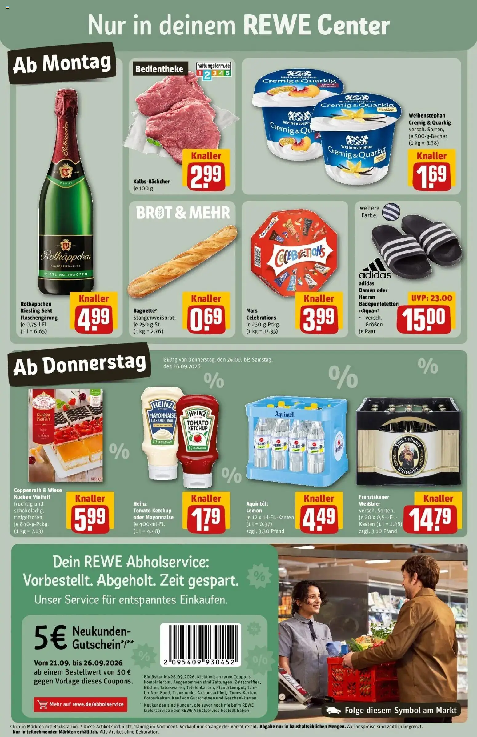 REWE Prospekt ab 21.09.2026 zum Blättern » Angebote | Seite: 3 | Produkte: Franziskaner, Weißbier, Celebrations, Ketchup
