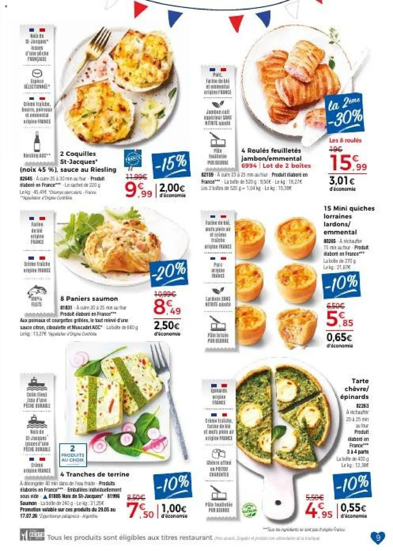 {H1} | Page: 9 | Produits: Pêche, Four, Poireau, Emmental