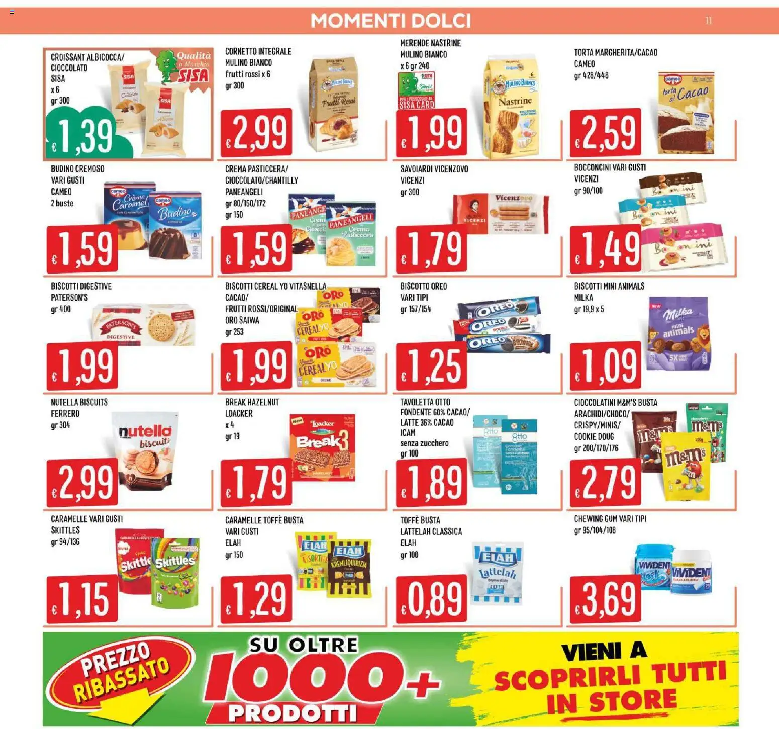 Volantino SISA del 20/08/2026 | Pagina: 11 | Prodotti: Cioccolato, Zucchero, Croissant, Tavoletta