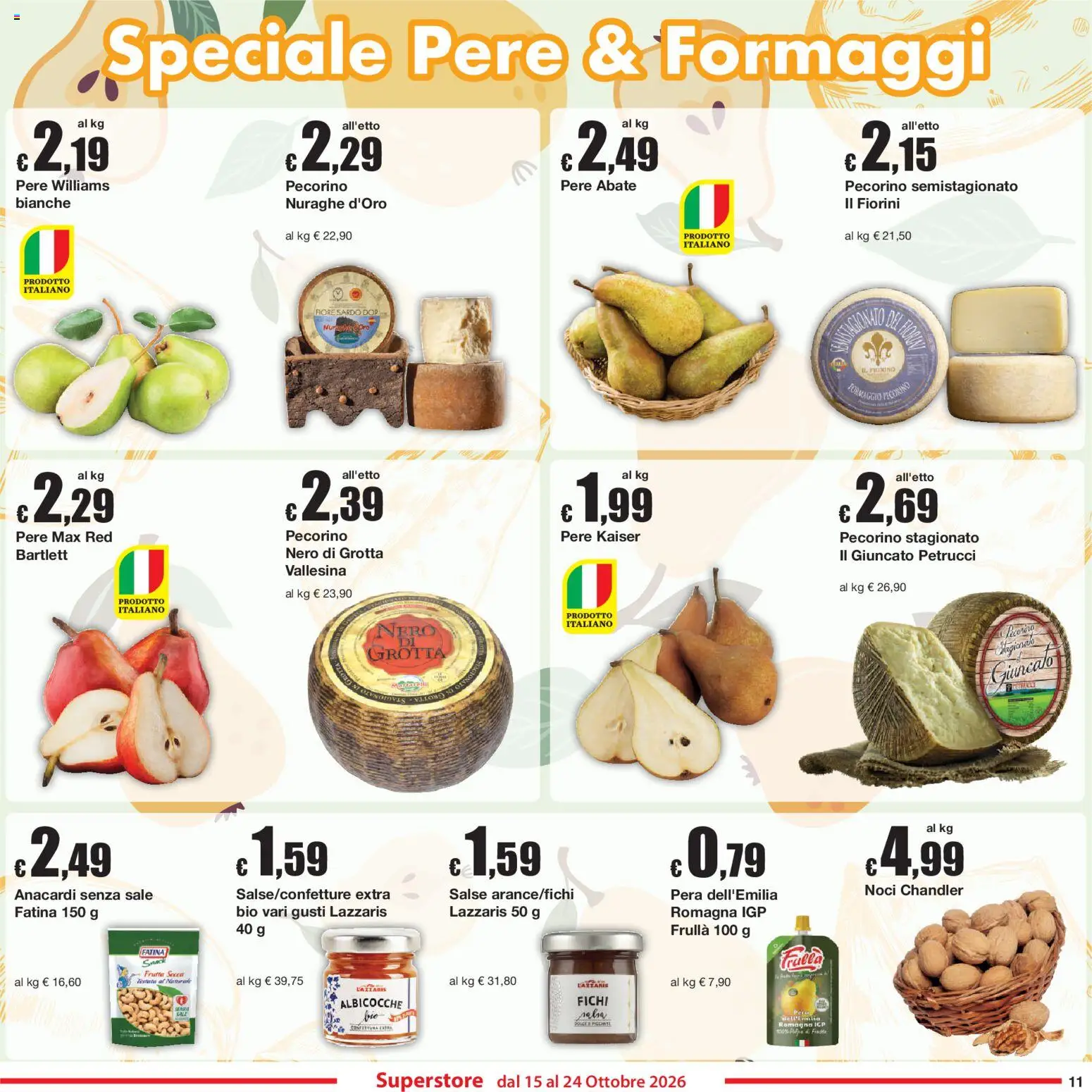 Volantino Sì con Te del 15/10/2026 | Pagina: 11 | Prodotti: Frutta, Salsa, Pera, Kaiser
