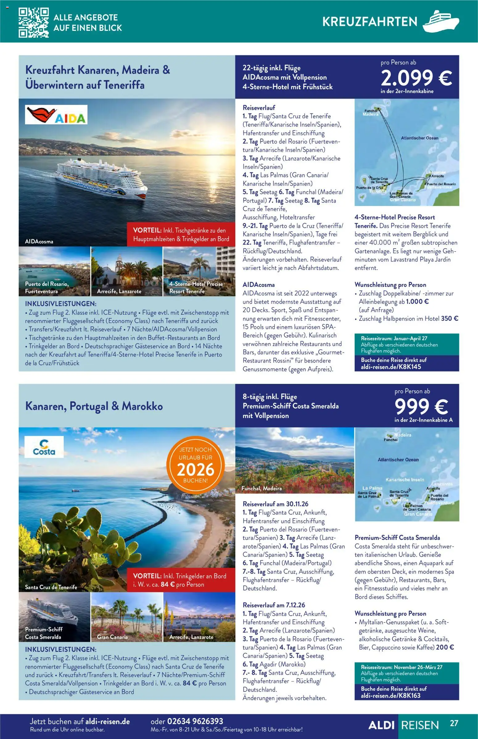 Aldi Reisen Reisemagazin – gültig ab 01.08.2026 | Seite: 27