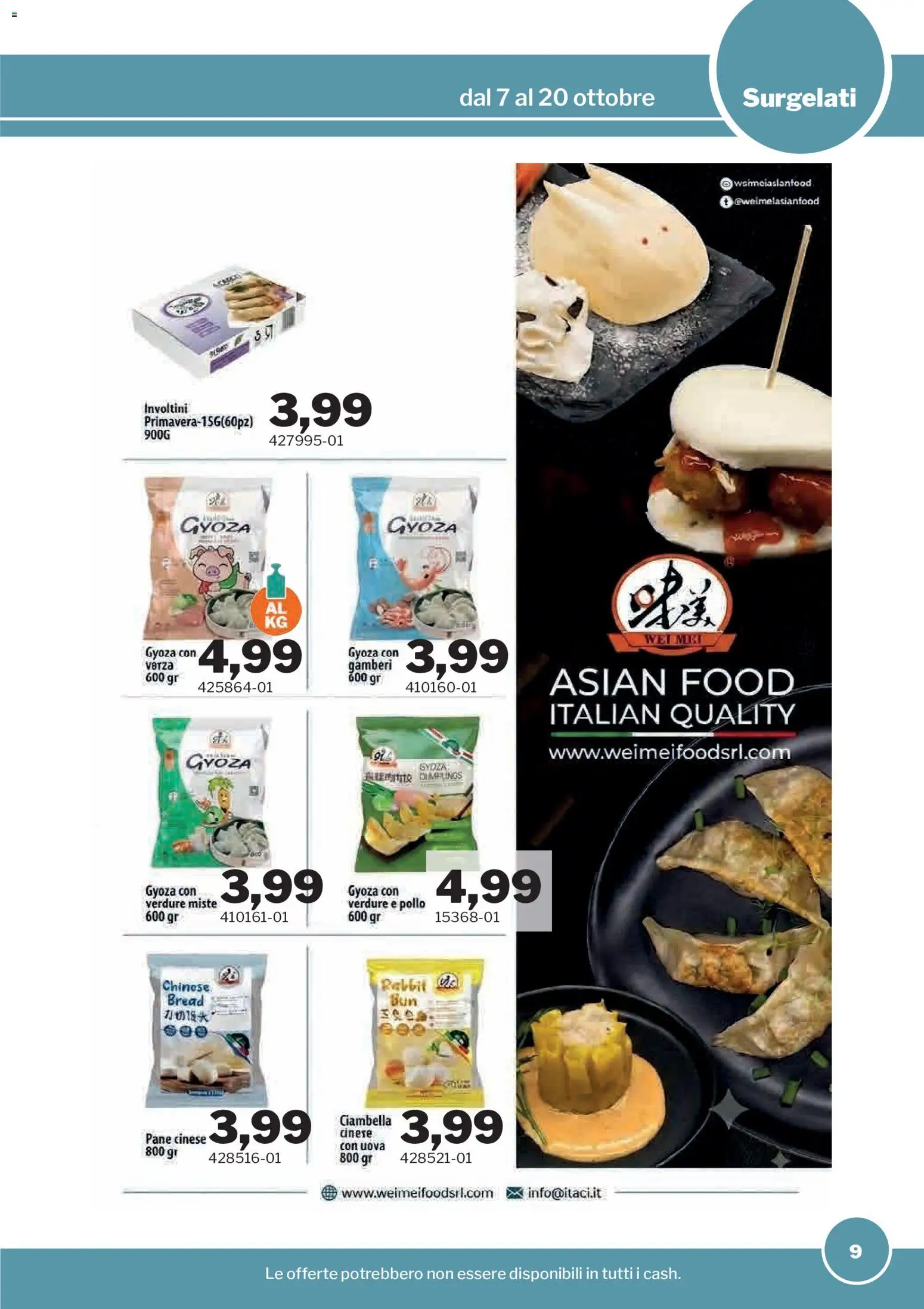 Volantino Sogegross del 07/10/2026 | Pagina: 9 | Prodotti: Ciambella, Uova, Pane, Gamberi
