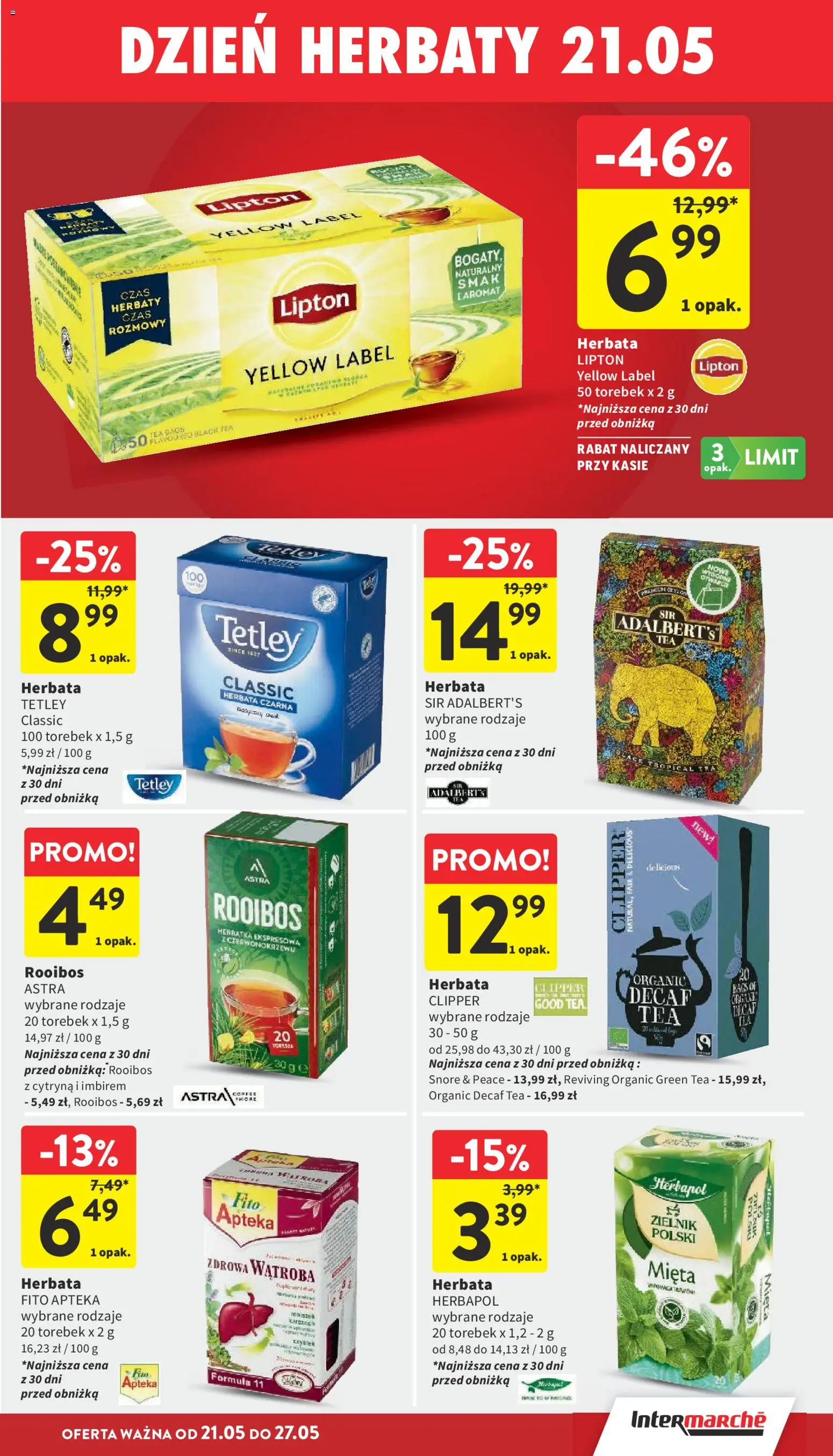 Intermarche gazetka od 21.05.2026 | Strona: 27 | Produkty: Cytryna, Mięta, Herbata lipton, Herbata