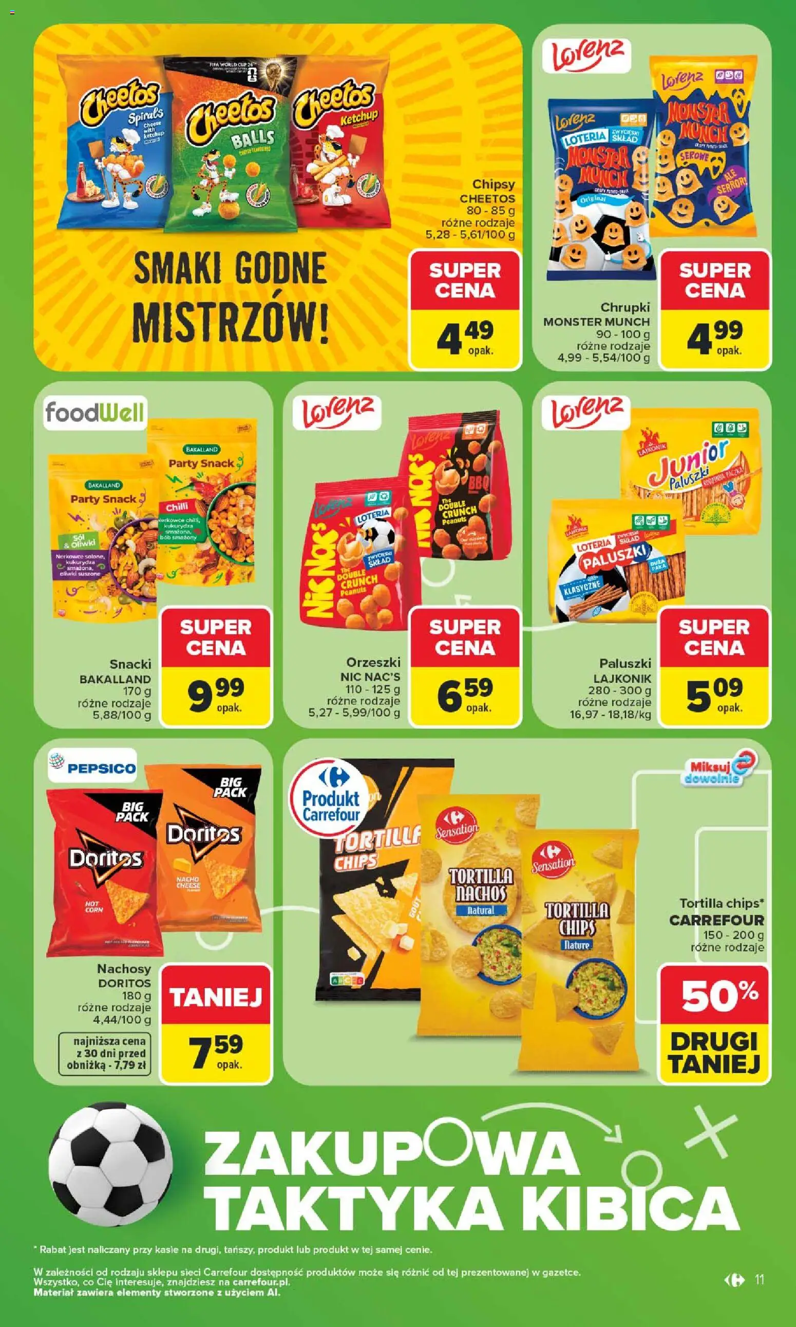 Carrefour gazetka od 08.06.2026 | Strona: 13 | Produkty: Chrupki, Nachos, Tortilla, Bób