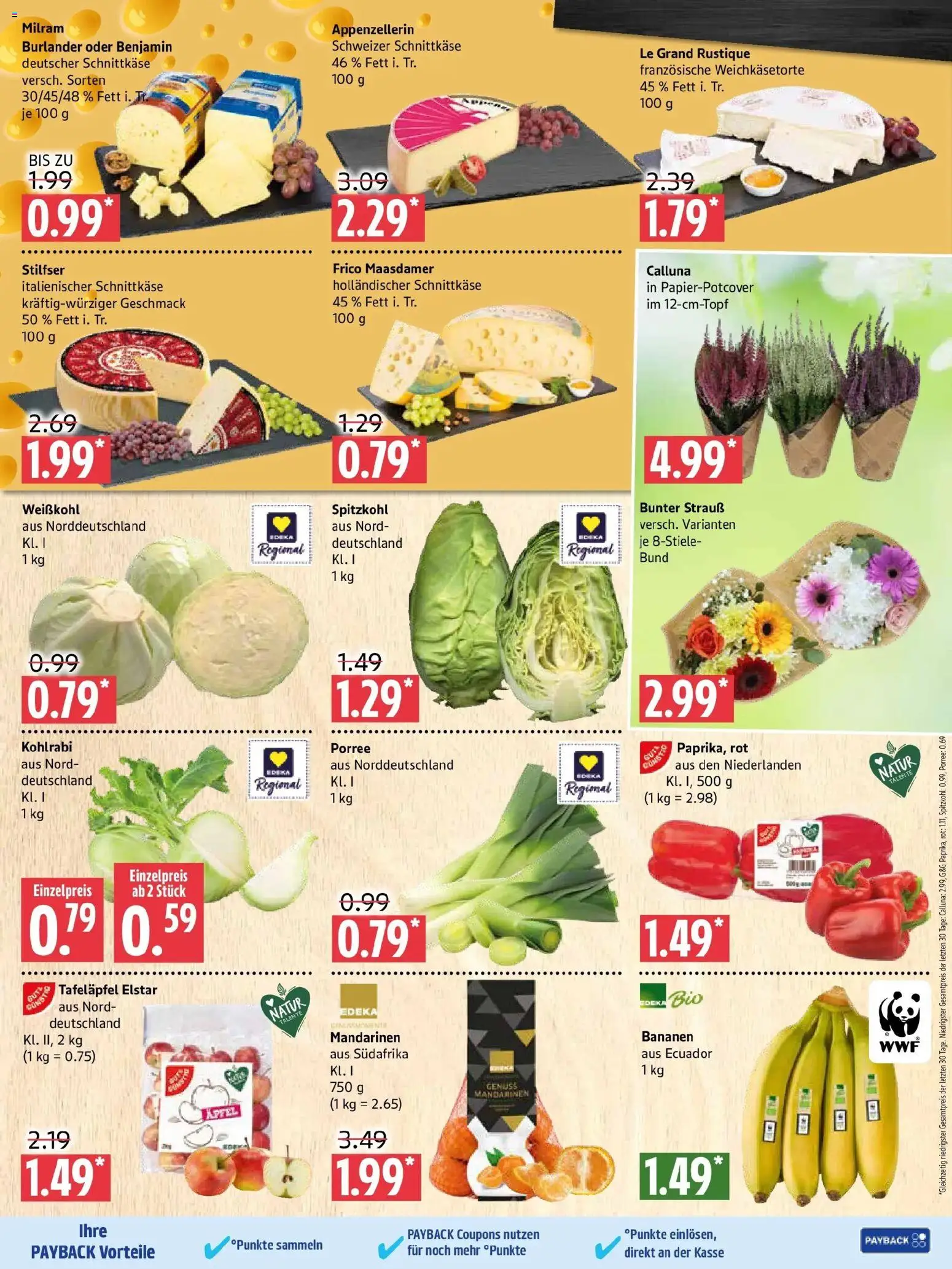 Marktkauf Prospekt Prenzlau (ab 14.09.2026) » Angebote online | Seite: 3 | Produkte: Kohlrabi, Bananen, Mandarinen, Milram