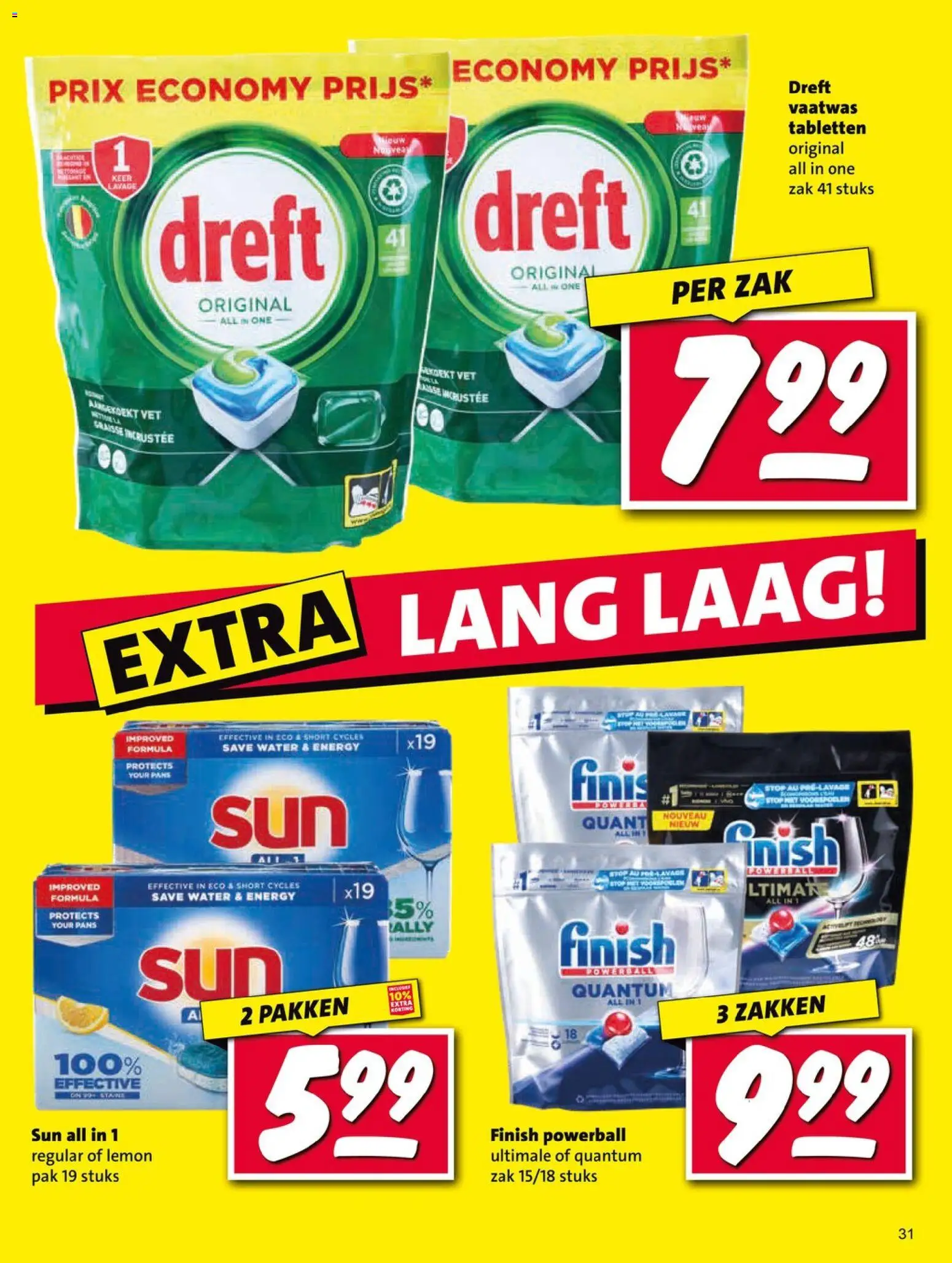 {H1} | Pagina: 31 | Producten: Vaatwas tabletten, Zak, Festék