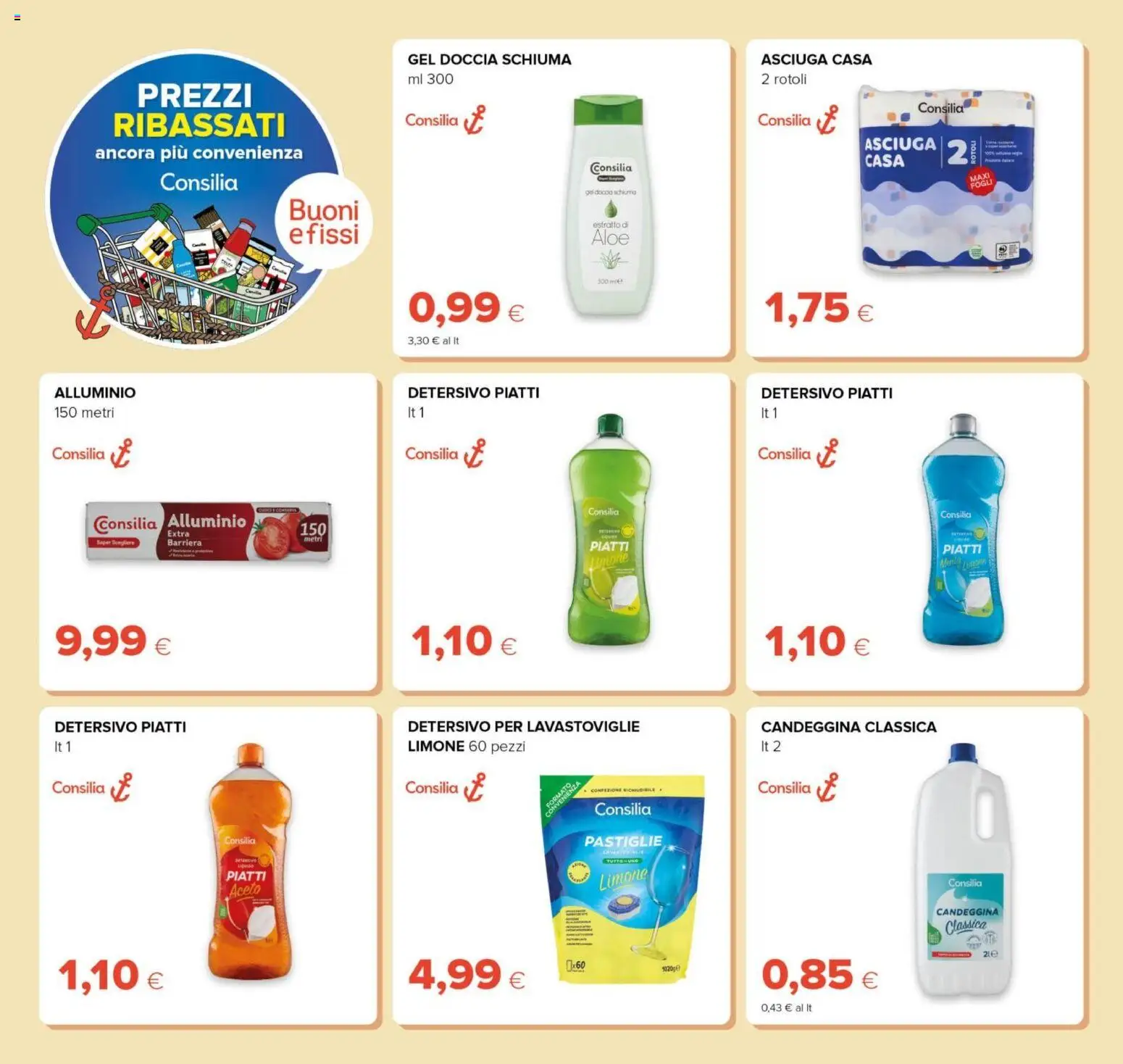 Volantino Oasi del 23.04.2026 | Pagina: 26 | Prodotti: Lavastoviglie, Aceto, Alluminio, Doccia