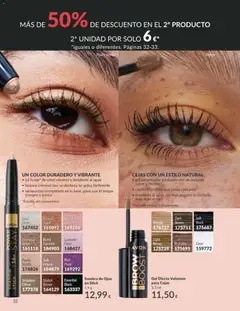 Vista previa Catálogo AVON campaña 5 válido desde el 01.05.2026 | Página: 32 | Productos: Cepillo, Sombra, Sacapuntas, Sombra de ojos
