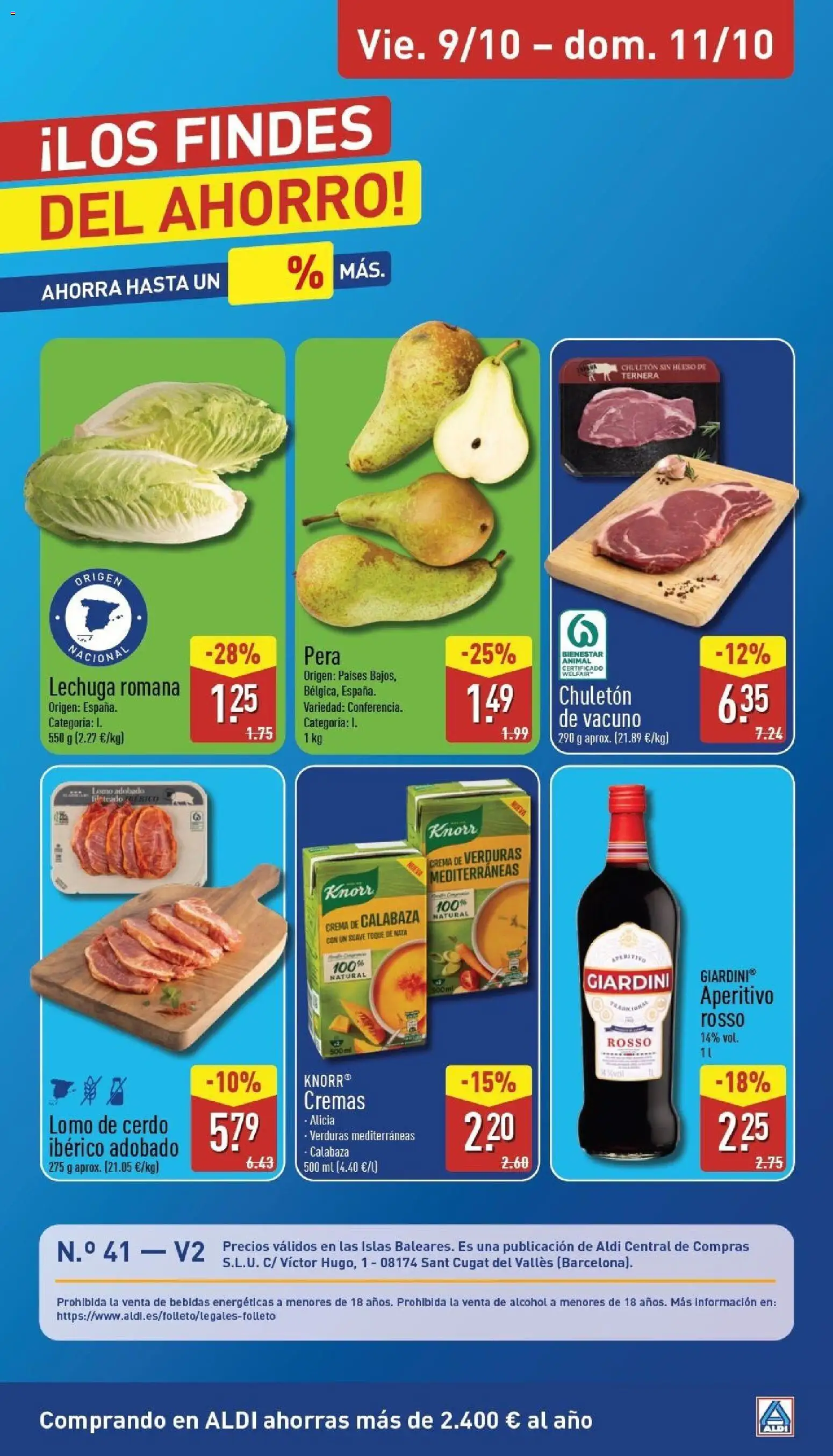 Aldi folleto Baleares │ válido desde el 05/10/2026 | Página: 32 | Productos: Verduras, Calabaza, Crema, Lomo de cerdo