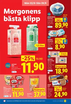 Lidl erbjudanden - Förhandsvisning av reklamblad från butik Lidl aktuell från 22.06.2026 | Sida: 5 | Produkter: Leverpastej, Mjölk, Bröd, Fräs