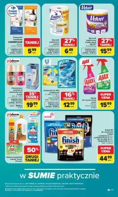 Pogląd oferty "Carrefour gazetka" - ważna od 27.07.2026 | Strona: 49 | Produkty: Odświeżacz, Odświeżacz powietrza, Domestos, Finish