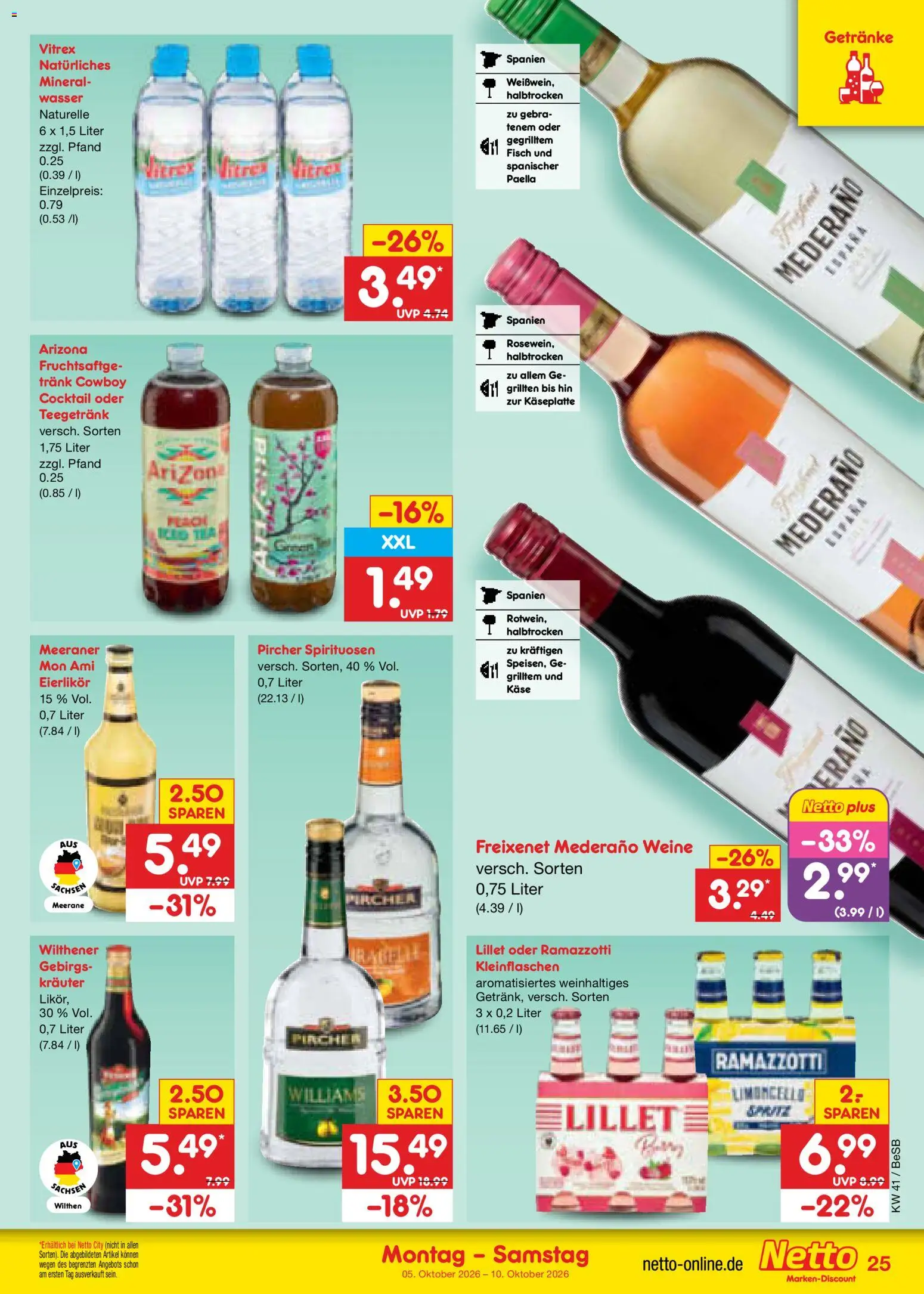 Netto Marken-Discount Prospekt – gültig ab 05.10.2026 | Seite: 27 | Produkte: Käse, Freixenet mederano, Fisch, Limoncello