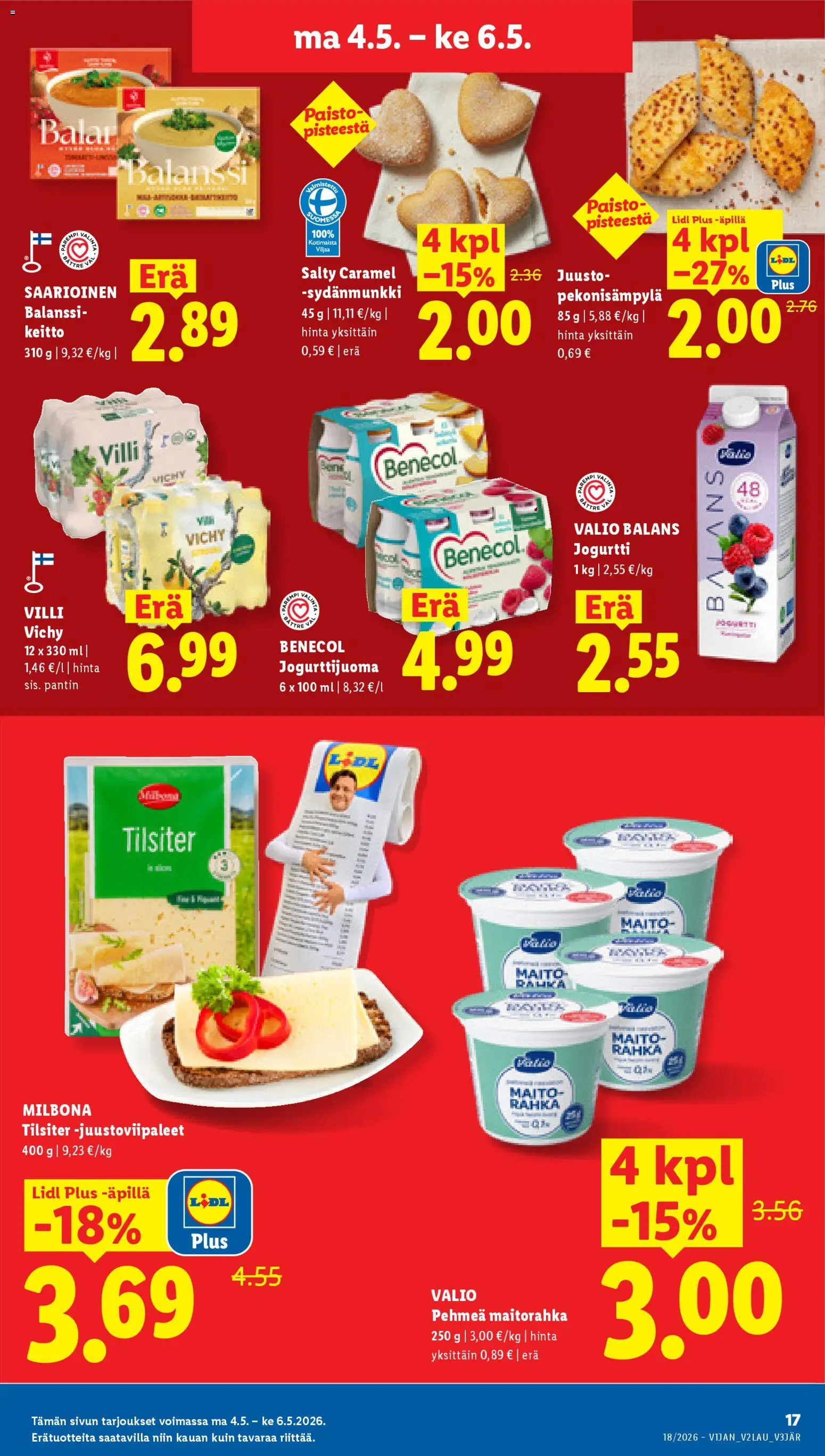 Lidl tarjoukset - Helsinki – voimassa 29.04.2026 alkaen | Sivu: 23 | Tuotteet: Keitto, Maito, Juusto, Jogurtti
