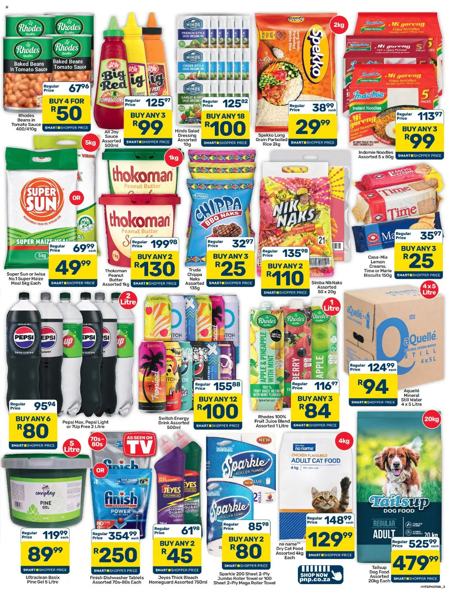 New Pick n Pay catalogue – valid from 24/09/2026 | Page: 3 | Products: Rice, Peanut butter, Sauce, Cat food