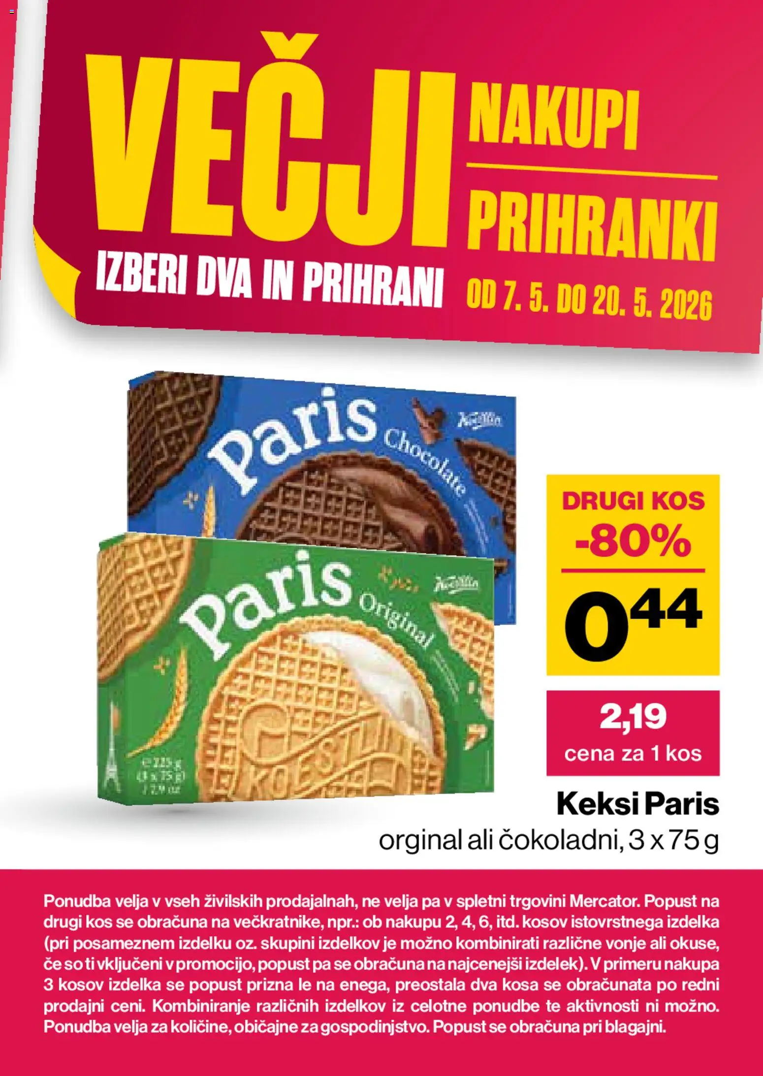 Novi Mercator katalog ponudbe – veljaven od 07.05.2026 | Stran: 21 | Izdelki: Keksi, Kos