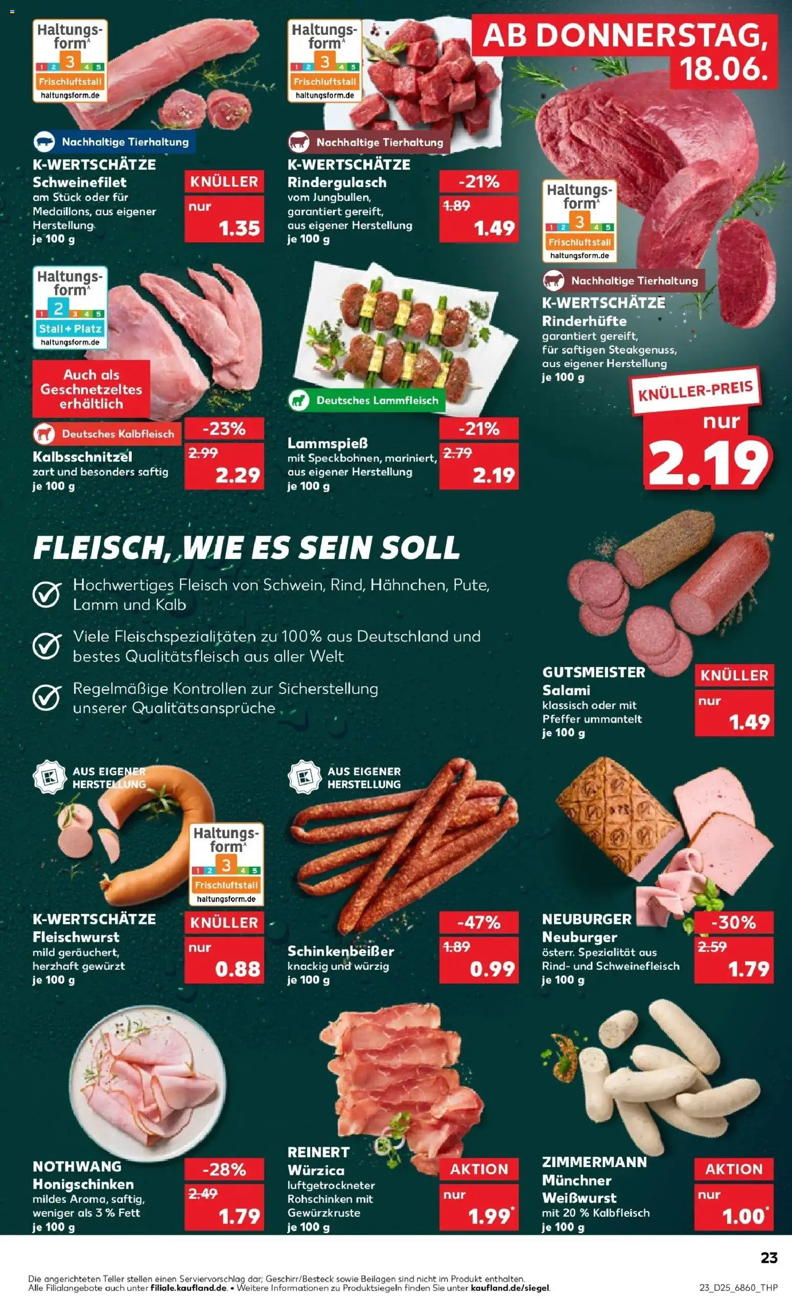 Kaufland Prospekt Bad Kreuznach – gültig ab 15.06.2026 | Seite: 32 | Produkte: Rindergulasch, Schweinefilet, Schweinefleisch, Fleisch