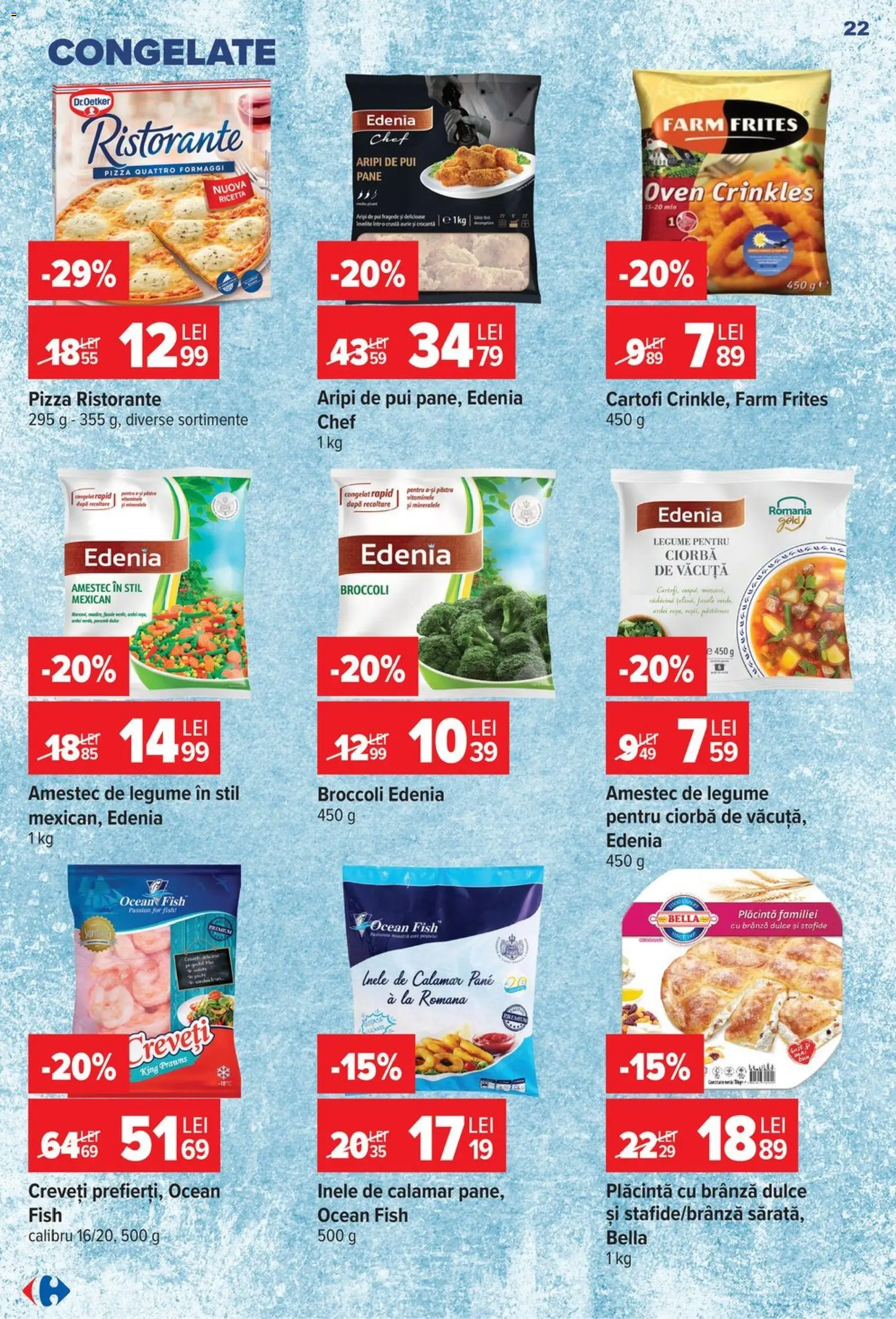 Noul catalog Carrefour – valabil de la 14.10.2026 | Pagină: 22 | Produse: Bella, Broccoli, Cartofi, Legume