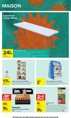 Carrefour - Prévisualisation de Carrefour catalogue valide à partir de 09.06.2026 | Page: 96 | Produits: Téléphone, Table, Piles, La chaise pliante
