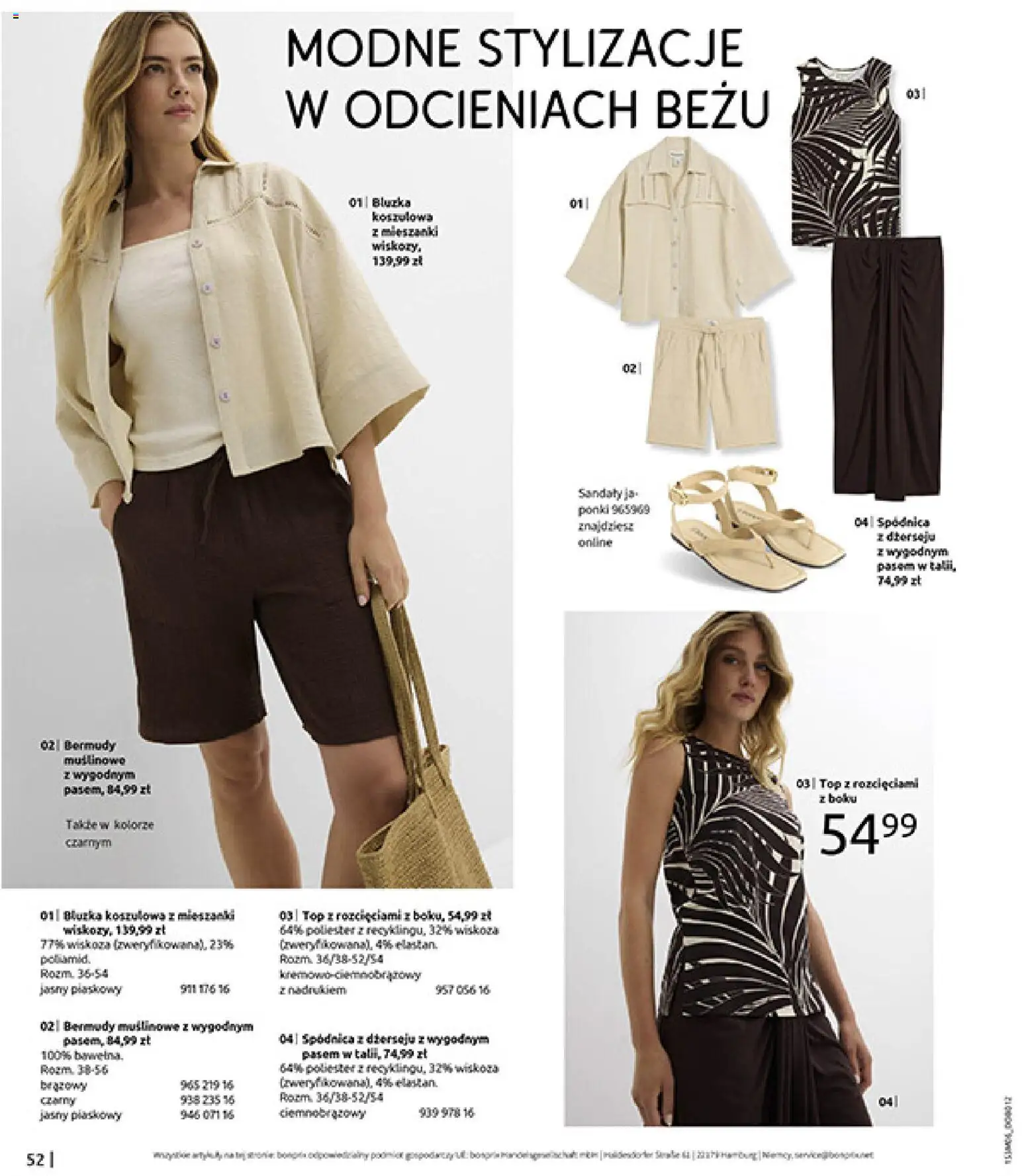 BonPrix Katalog od 15.06.2026 | Strona: 54 | Produkty: Bluzka, Top, Sandały