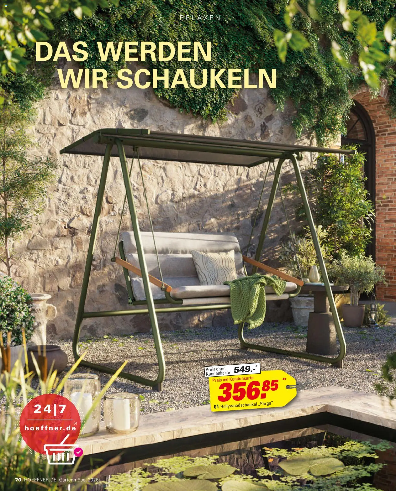 Höffner Prospekt Gartenmöbel – gültig ab 27.03.2026 | Seite: 70 | Produkte: Gartenmöbel