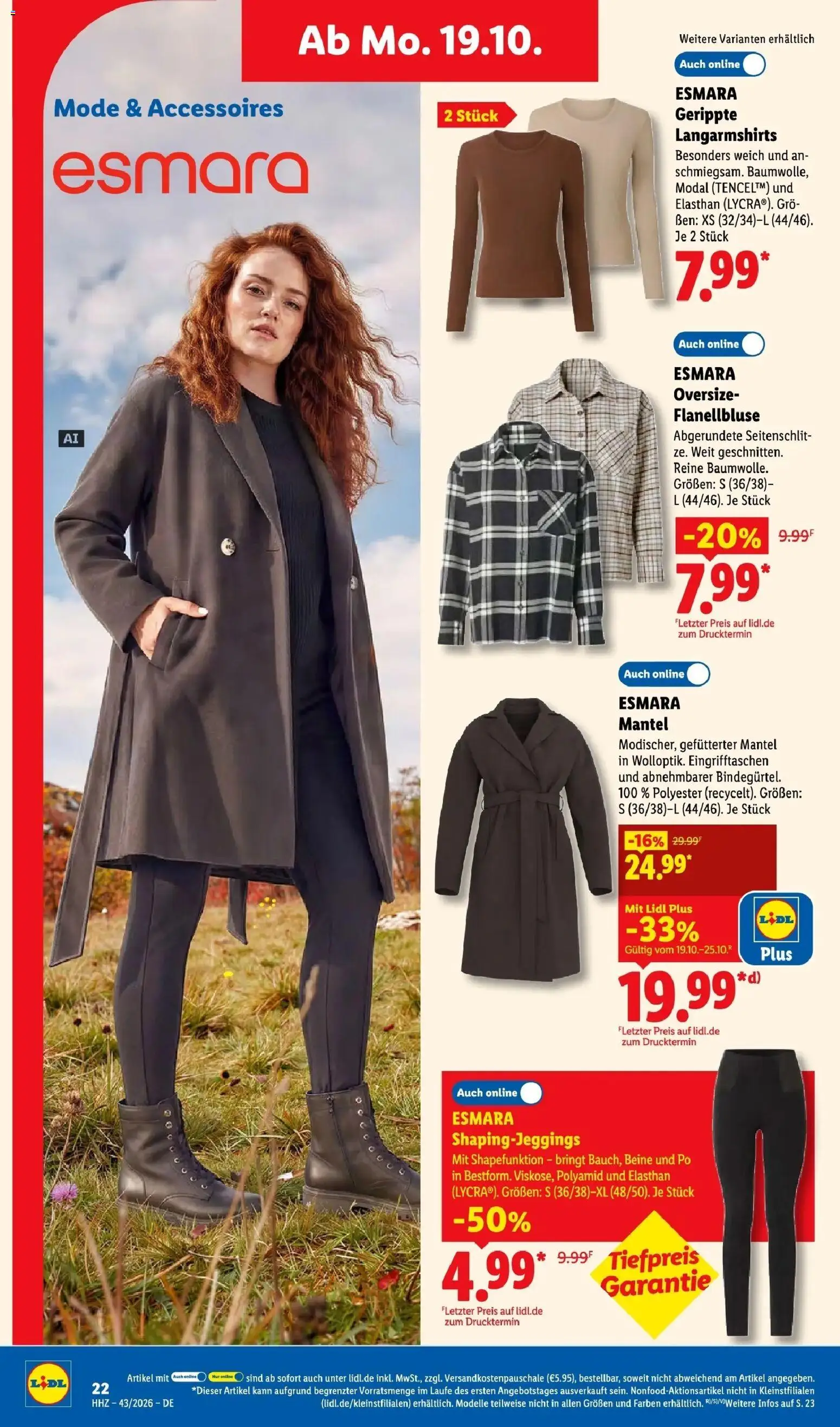 Lidl Prospekt Mahlow (ab 19.10.2026) zum Blättern » Angebote | Seite: 34 | Produkte: Shirt, Mantel