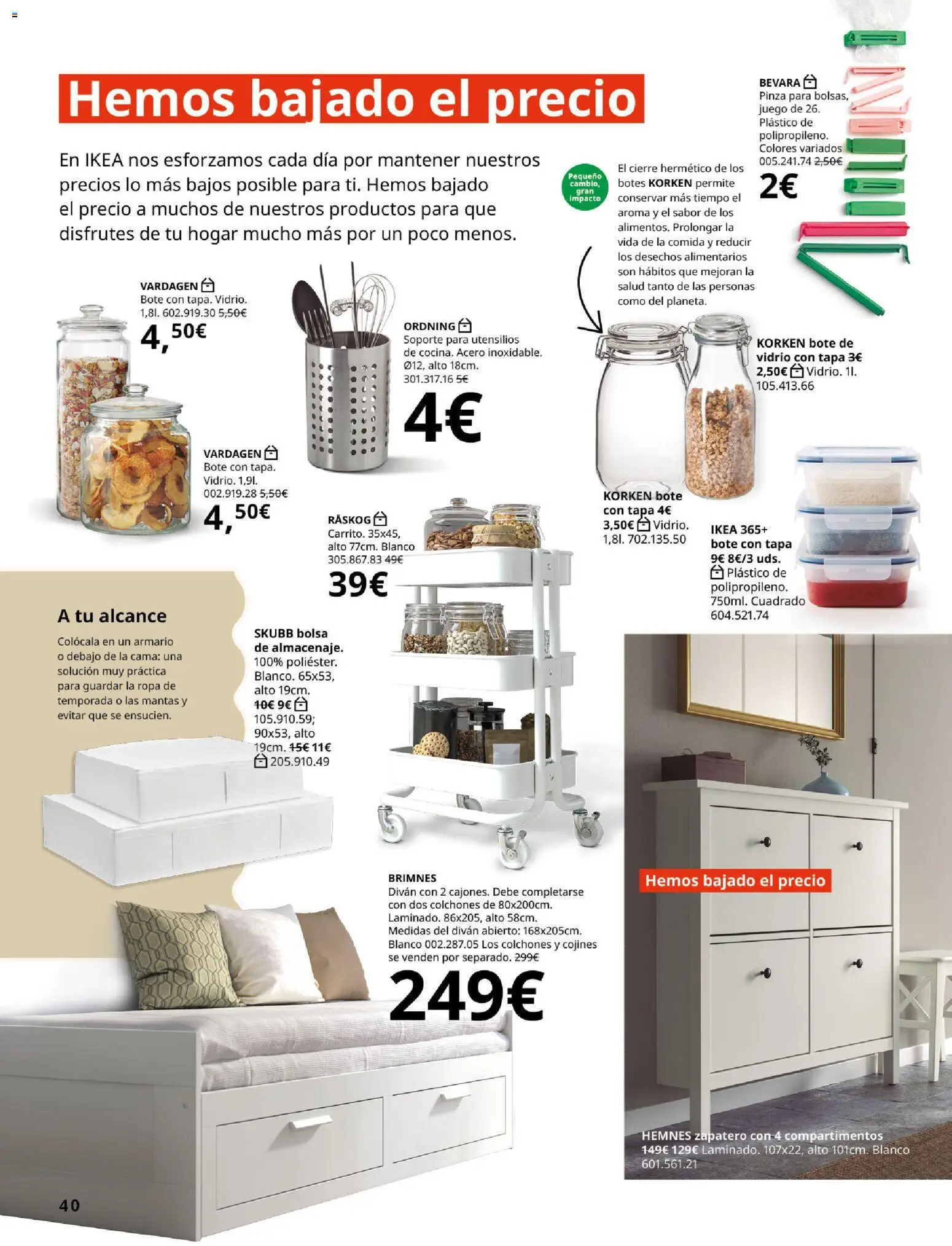 Catálogo IKEA Organización en el hogar │ válido desde el 15/01/2026 | Página: 40 | Productos: Zapatero, Ropa, Bolsa, Armario