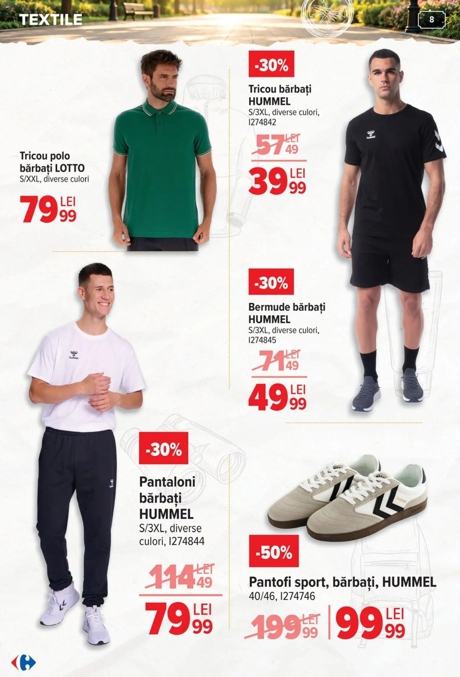 Noul catalog Carrefour – valabil de la 03.06.2026 | Pagină: 8 | Produse: Pantofi, Tricou, Pantaloni