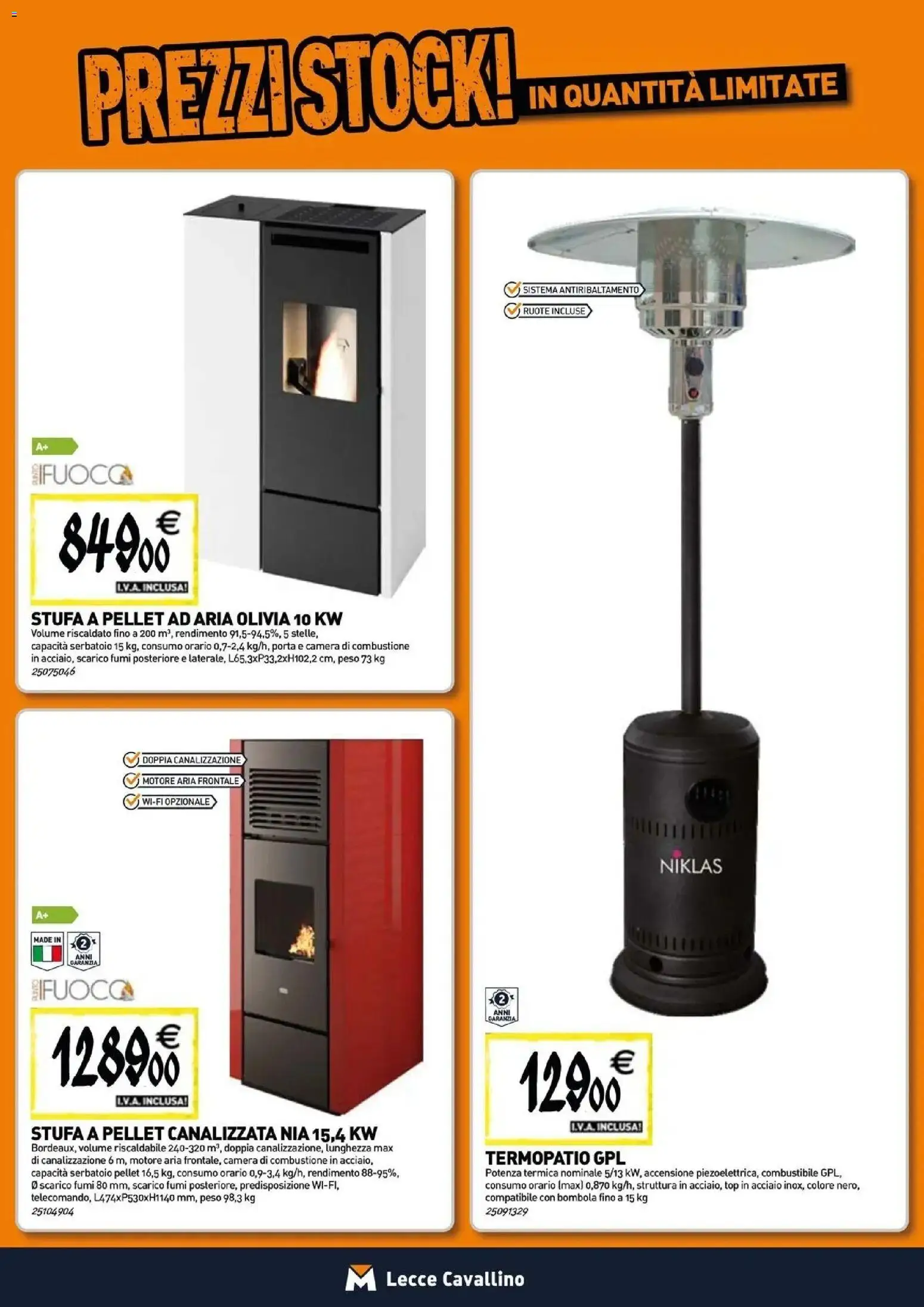 Volantino TECNOMAT del 29/10/2026 | Pagina: 9 | Prodotti: Pellet, Porta, Stufa, Top