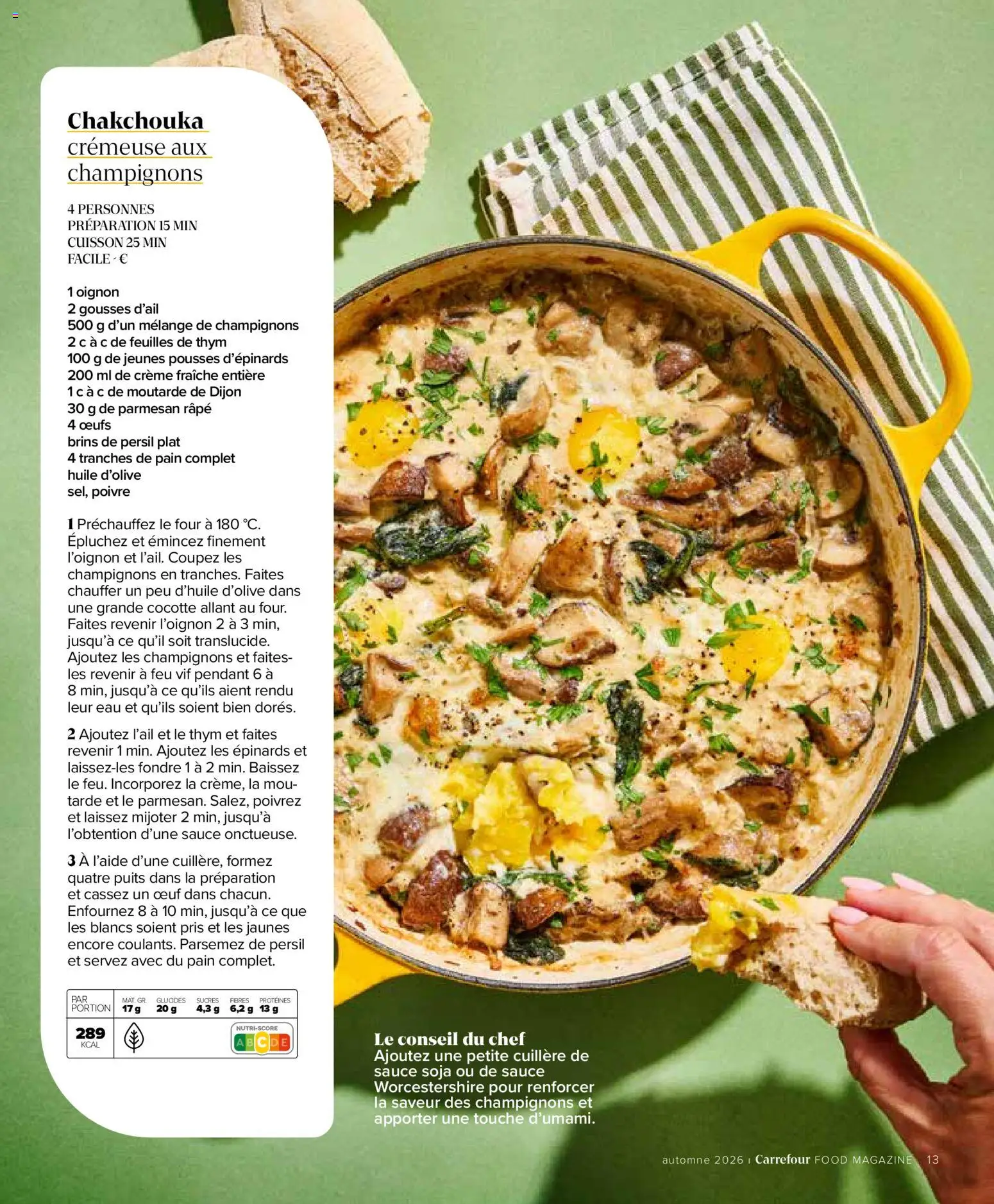 {H1} | Pagina: 13 | Producten: La, Crème, Champignons