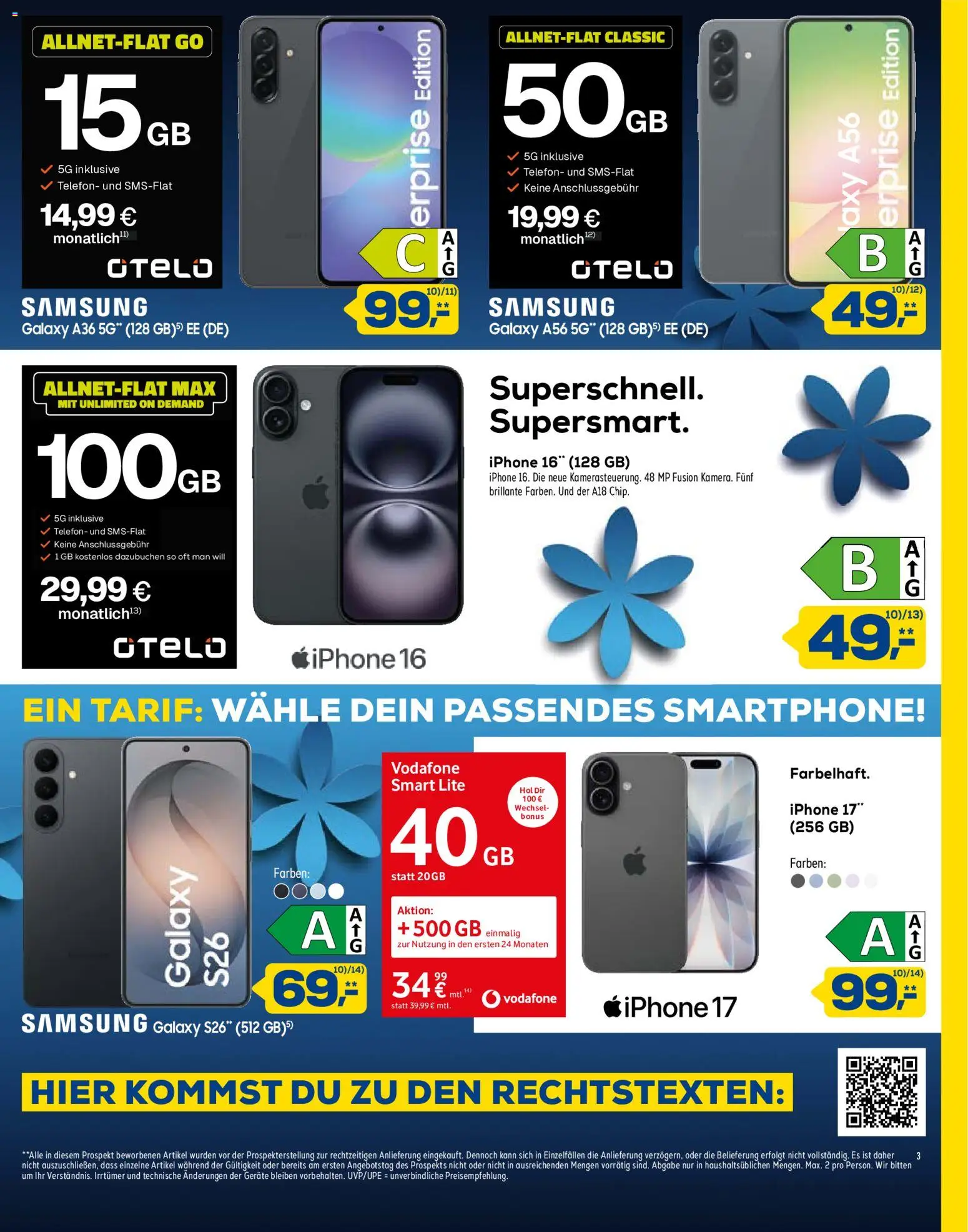 Euronics Prospekt 	 – gültig ab 16.05.2026 | Seite: 3 | Produkte: Samsung, Iphone, Telefon, Smartphone